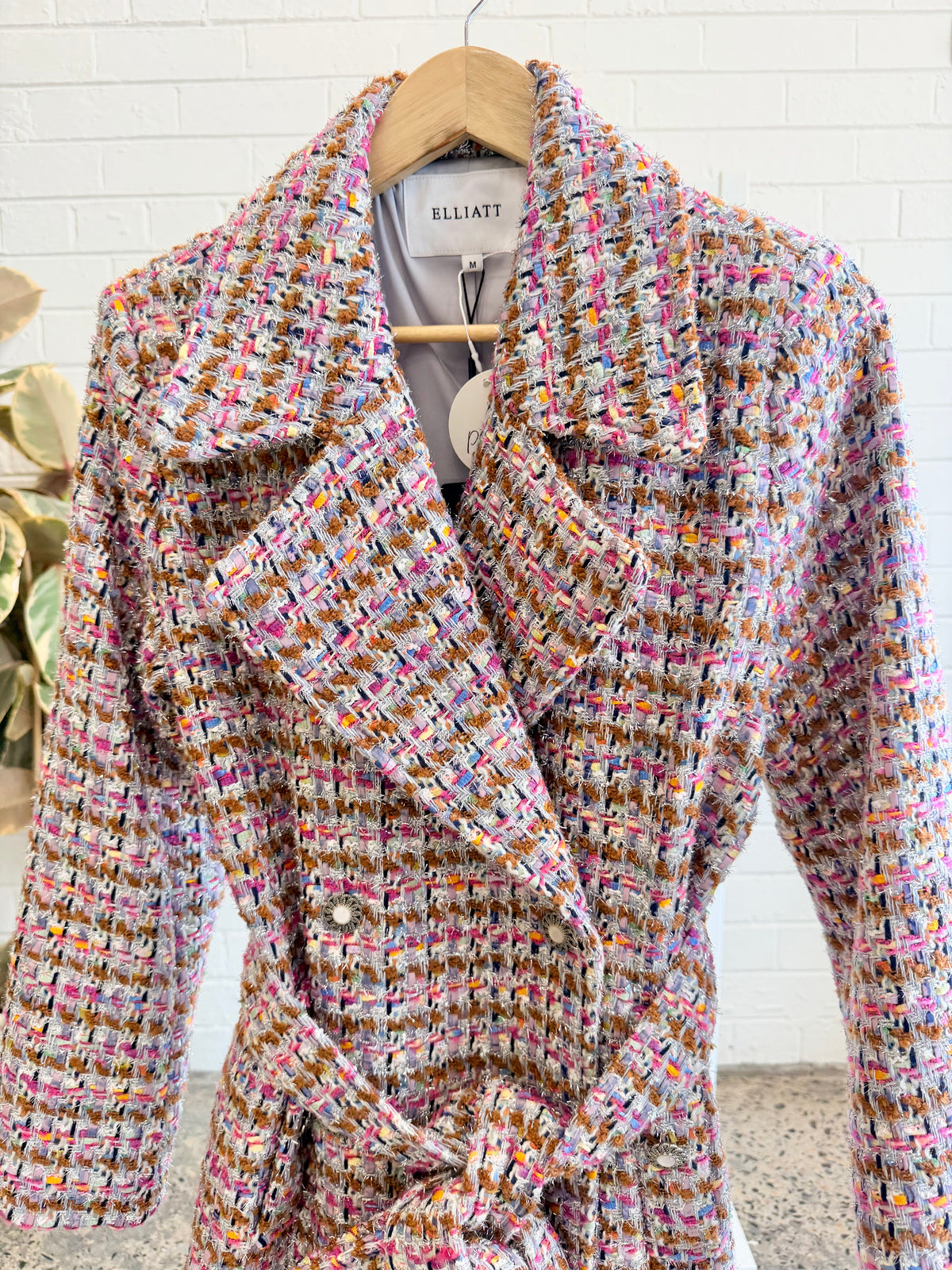 Elliatt Multi Coloured Chapelle Coat - Size M (10)
