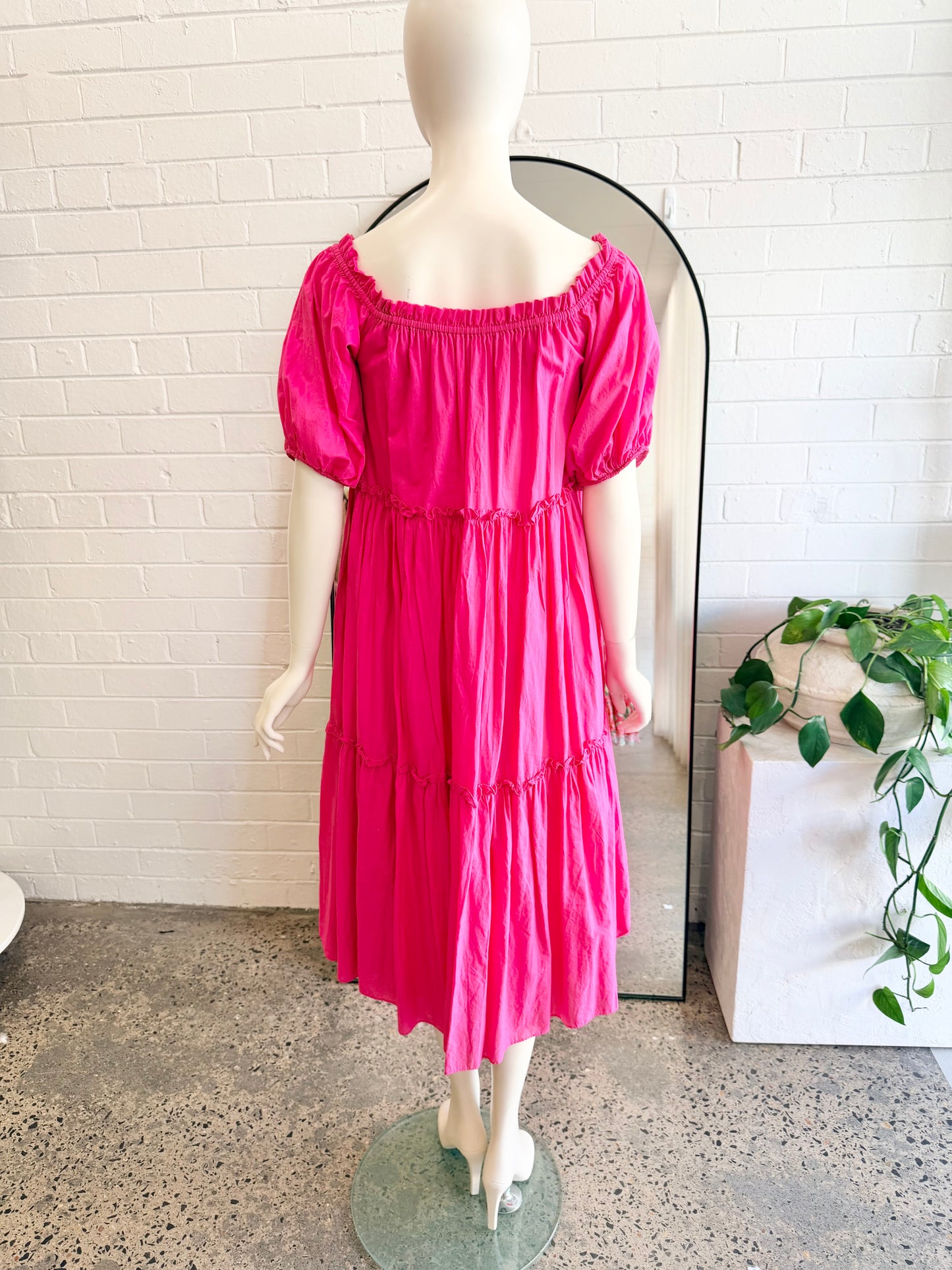 Steele Magenta Saffron Midi Dress - Size S (8 - 10) - Pre-Loved Geelong 5