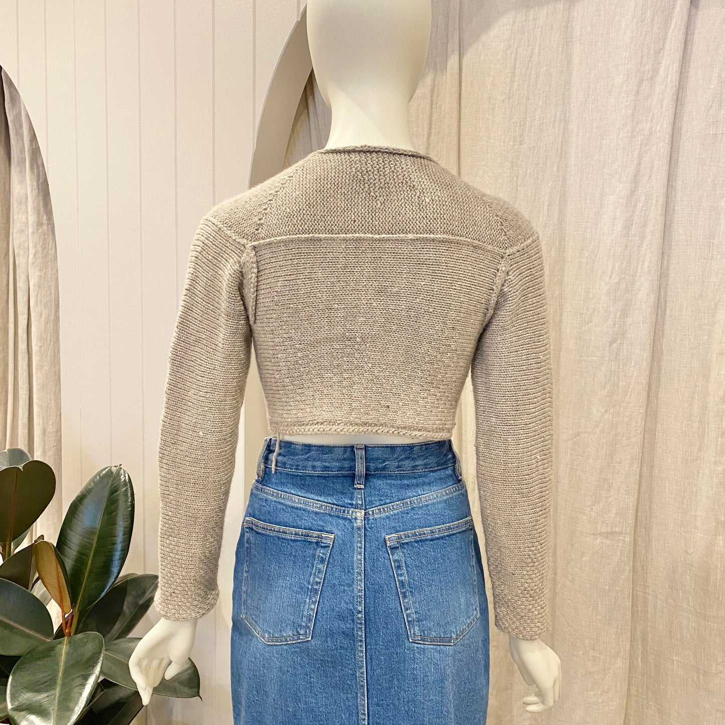 Wendy Voon Wool Knit Cardigan in Natural - Size S (6/8)