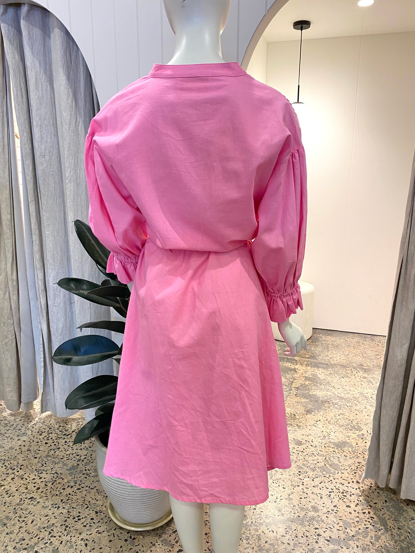 La Boheme Girls Poppy Midi Dress in Pink - One Size