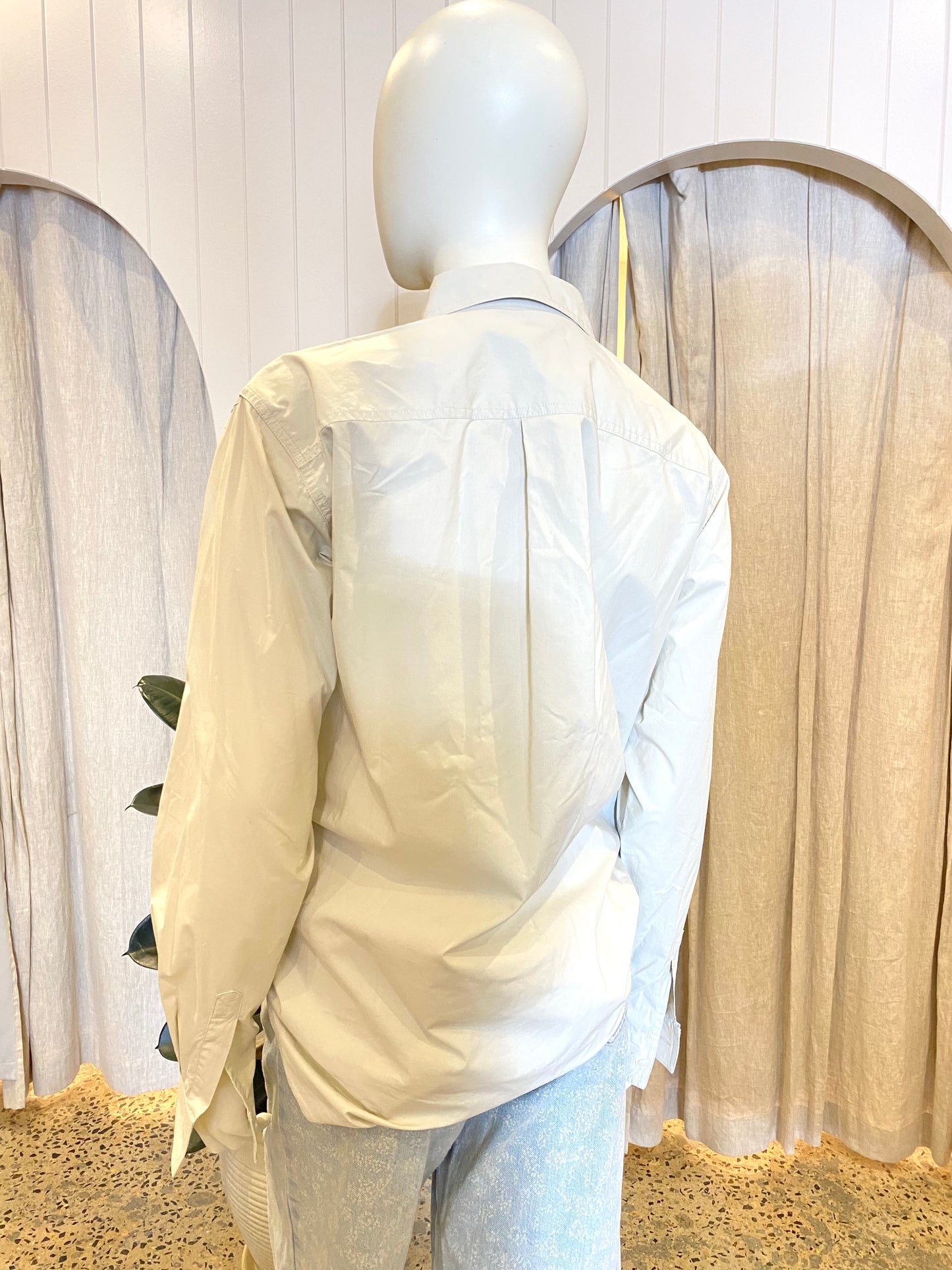 Bassike Off White Shirt - Size S