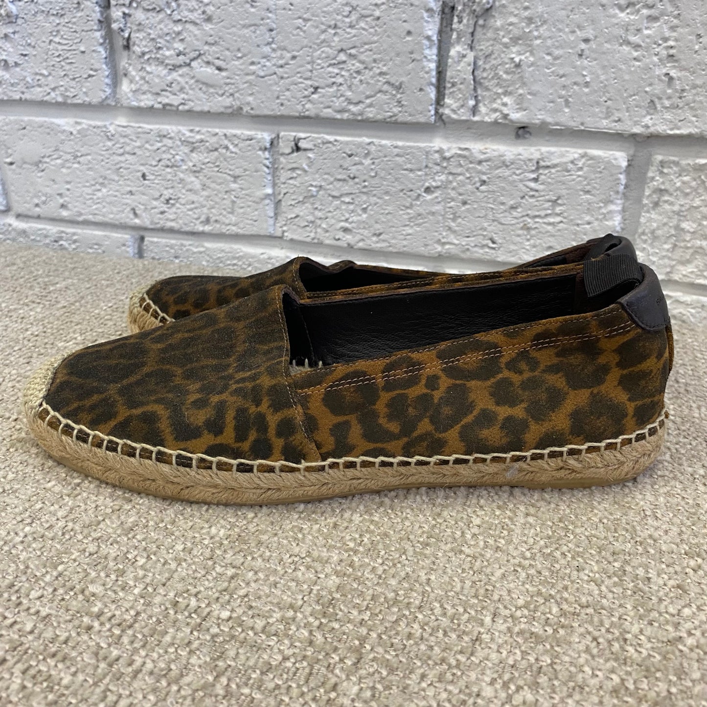 Saint Laurent Suede Espadrille in Leopard Print - Size 37