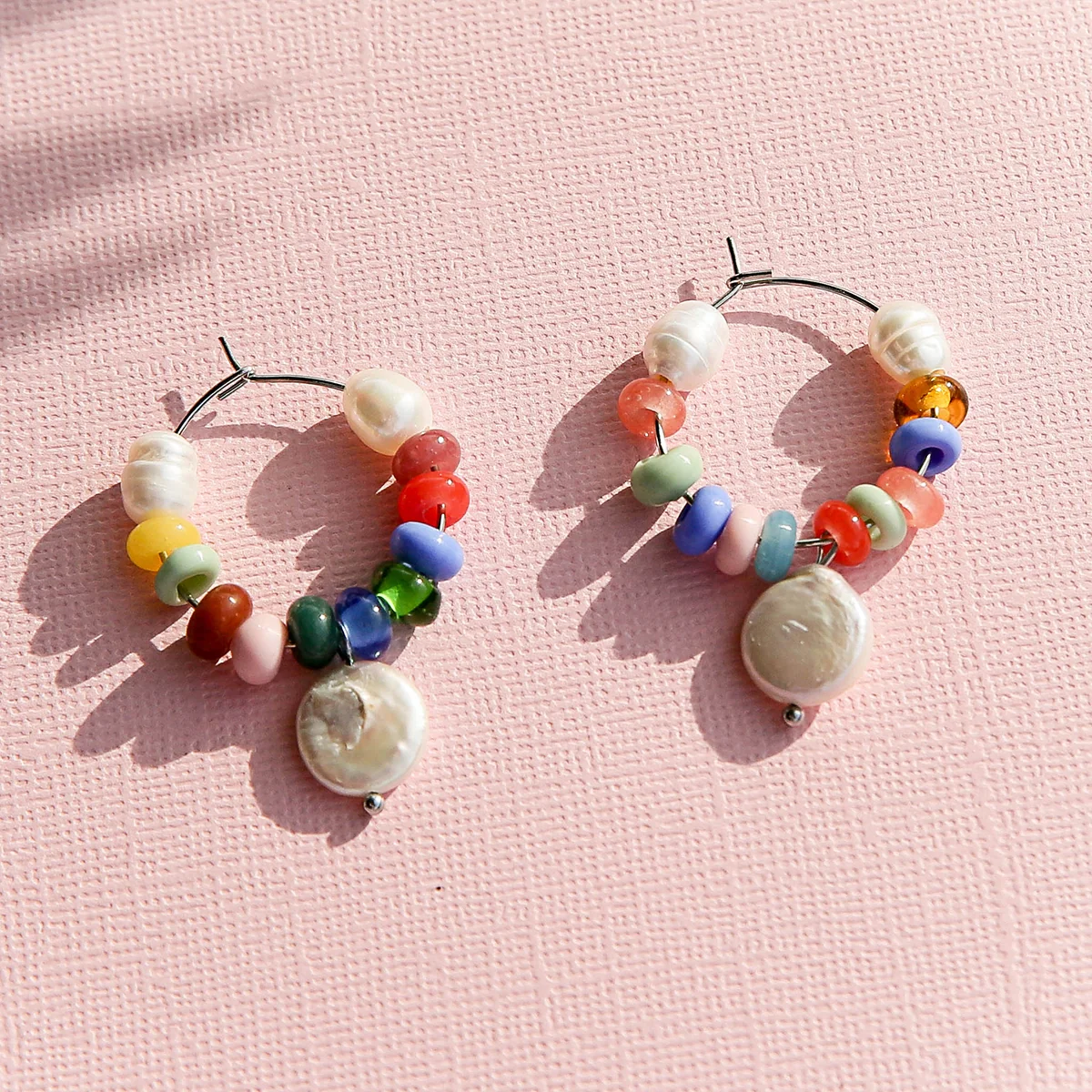 Kingston Java Beaded Hoop Earrings