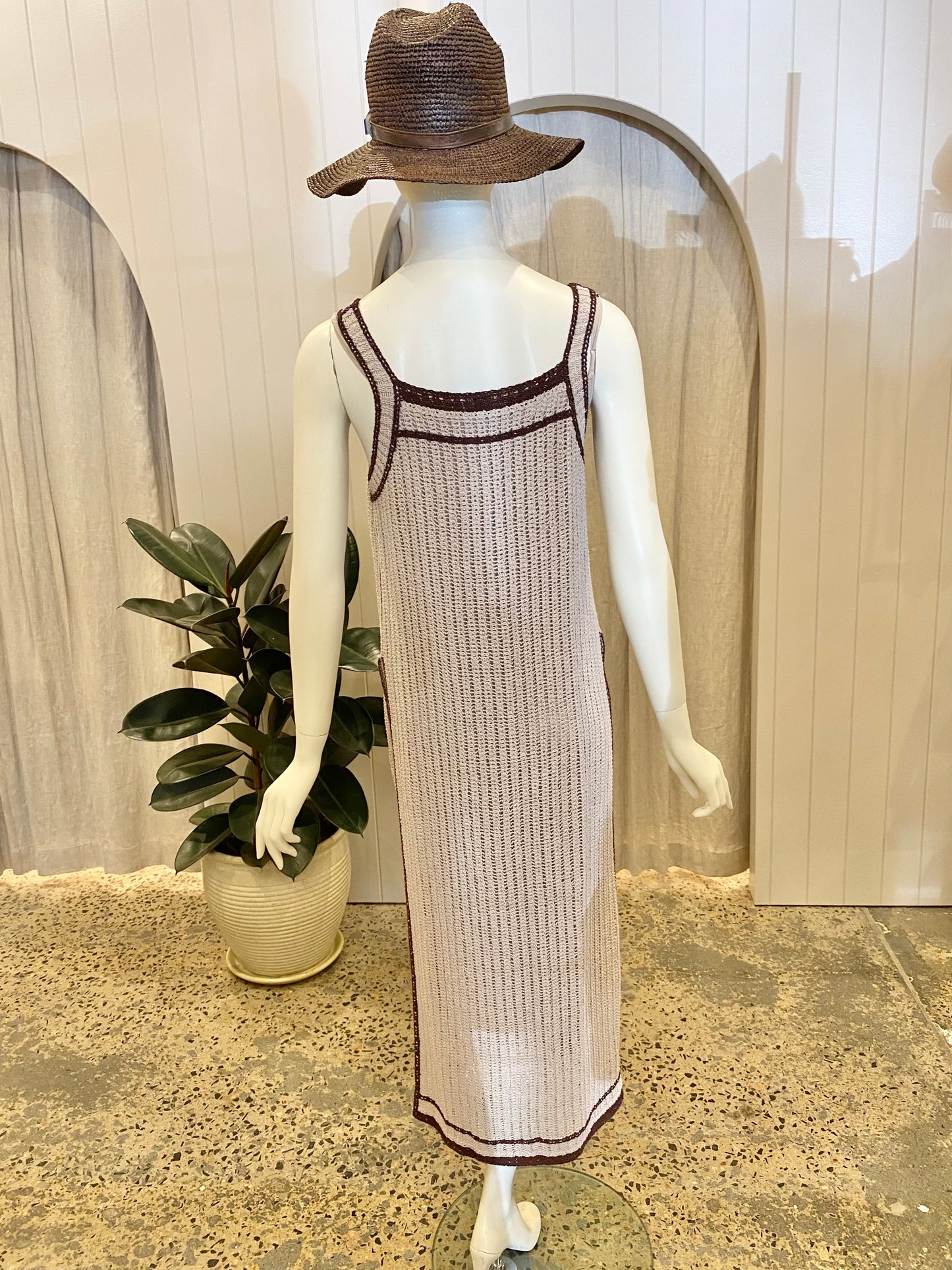 Stefanel Crochet Midi Dress - Size 10