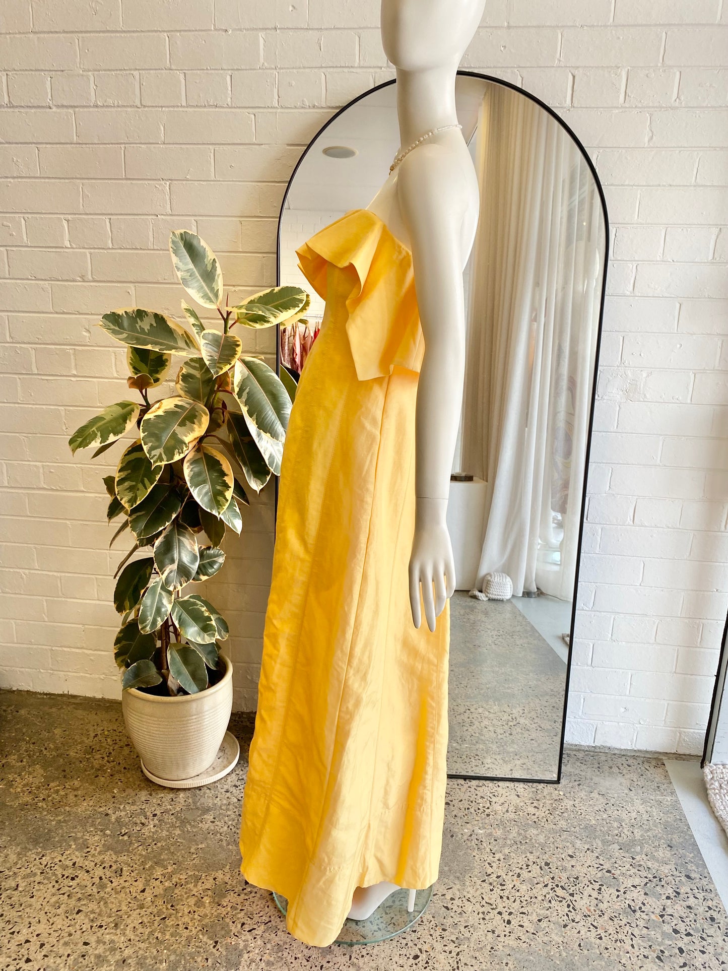 AJE 'Shallows' Gown in Marigold Yellow - Size 10