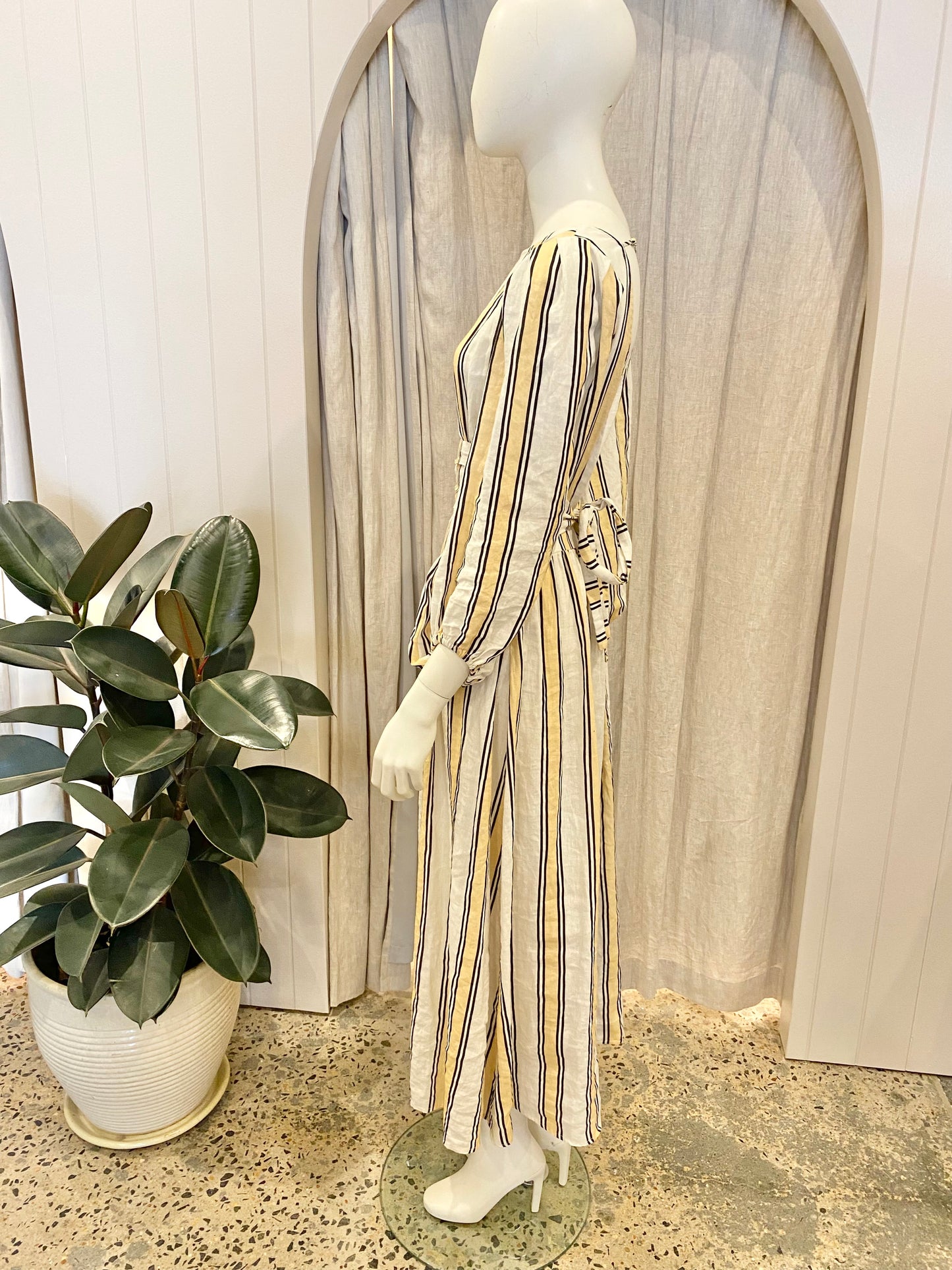 Vrg Girl Linen Midi Dress - Size 10