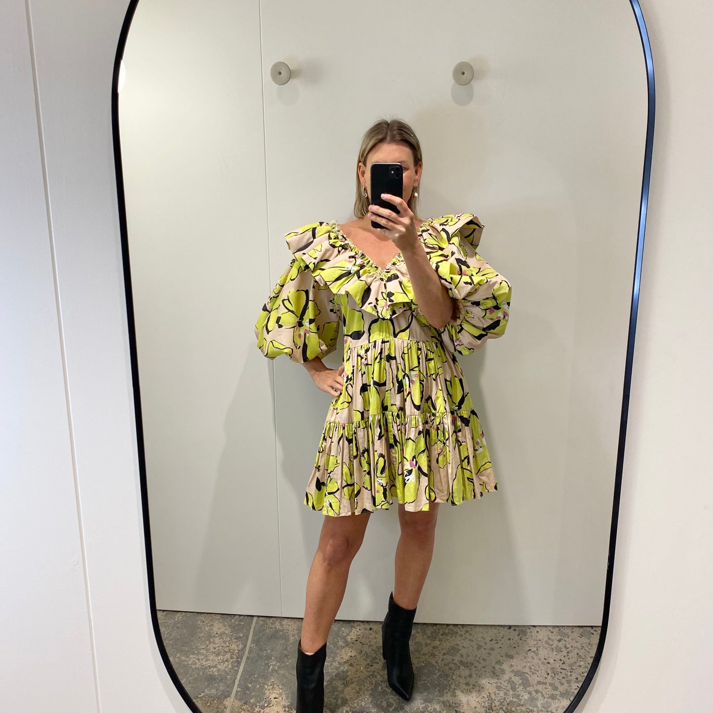 AJE Pelicano Ruffle Mini Dress- Size 12