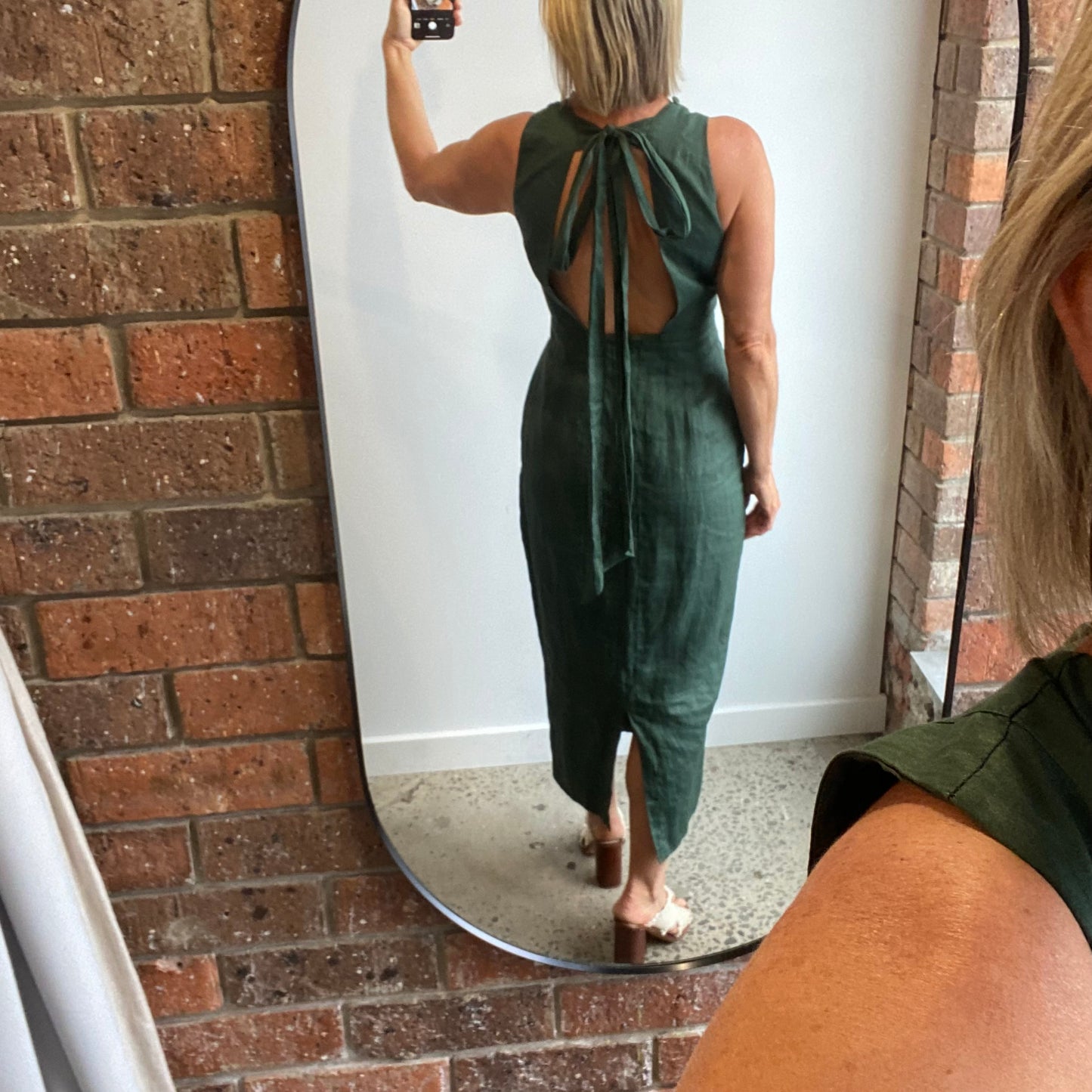 Joslin Olivia Ramie Midi Dress - Size 10
