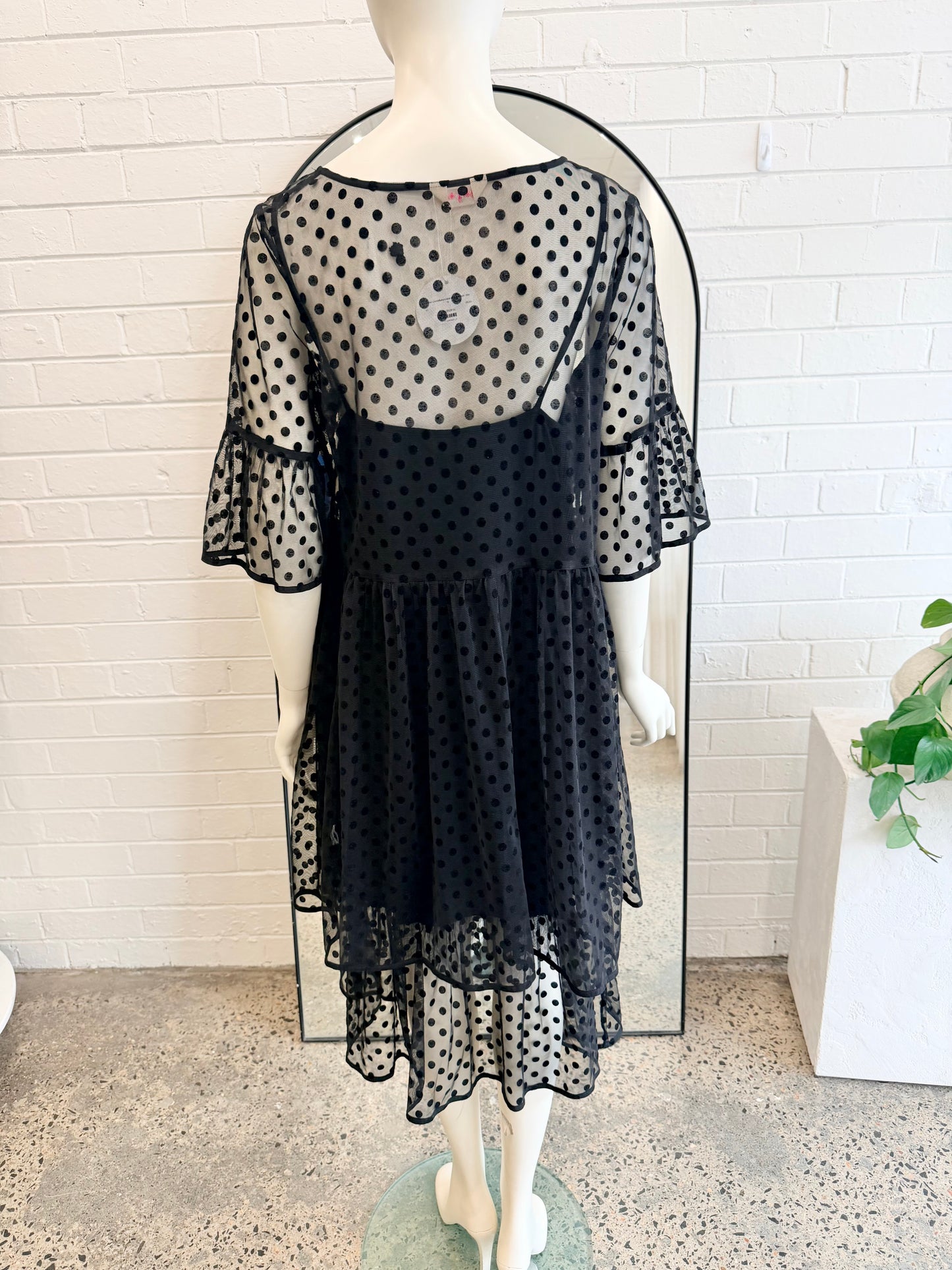 Gorman Constellations Midi Dress in Black - Size 12