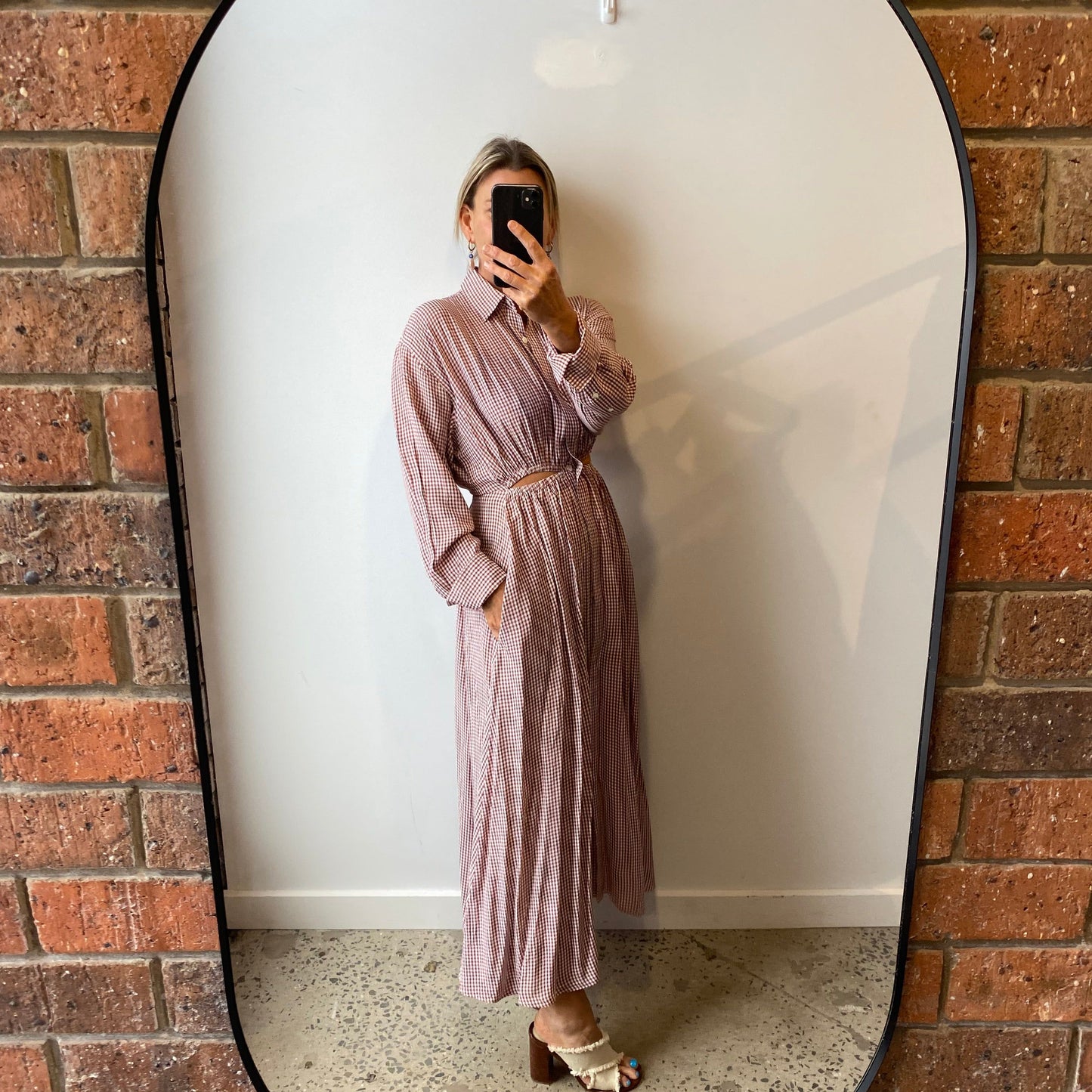 Scanlan Theodore Ruby Gingham Dress - Size 10