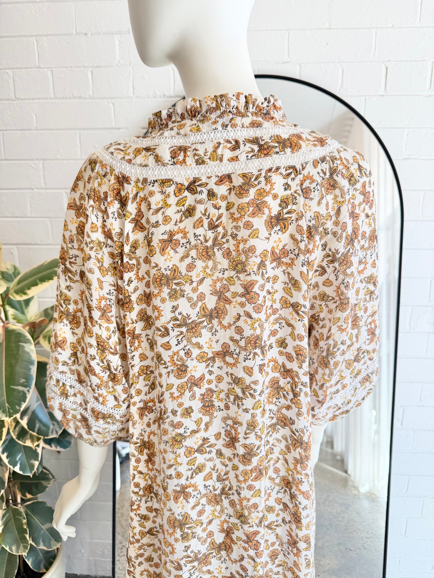 Zoe Kratzmann Floral Traverse Midi Dress - Size 2