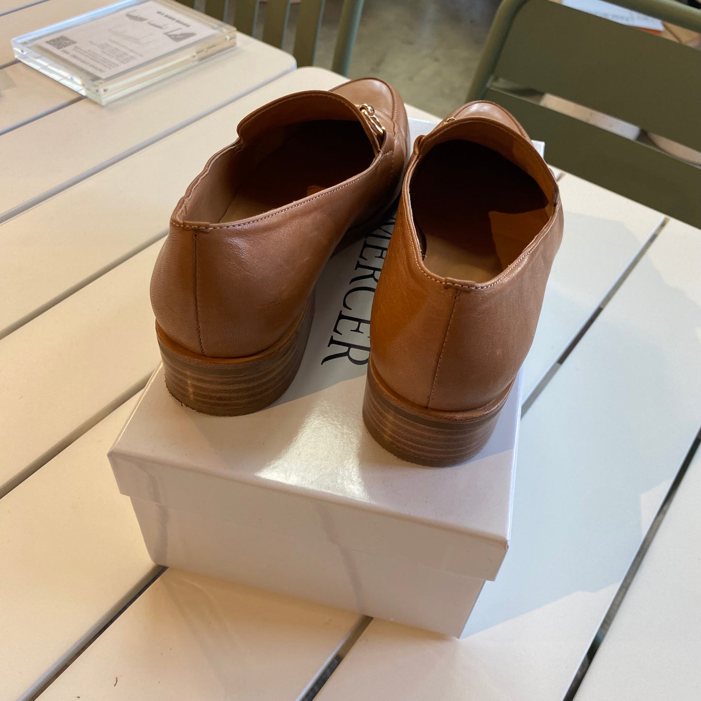 Jo Mercer Rowan Tan Leather Loafers - Size 37