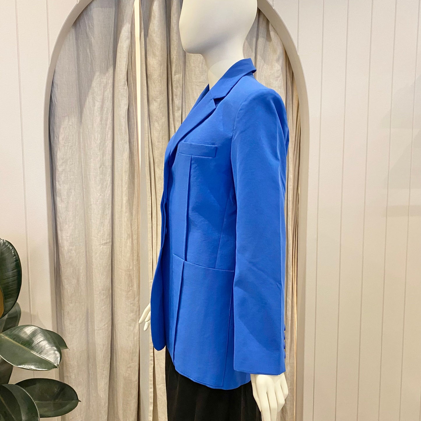 Raef Blue Henley Blazer - Size 10