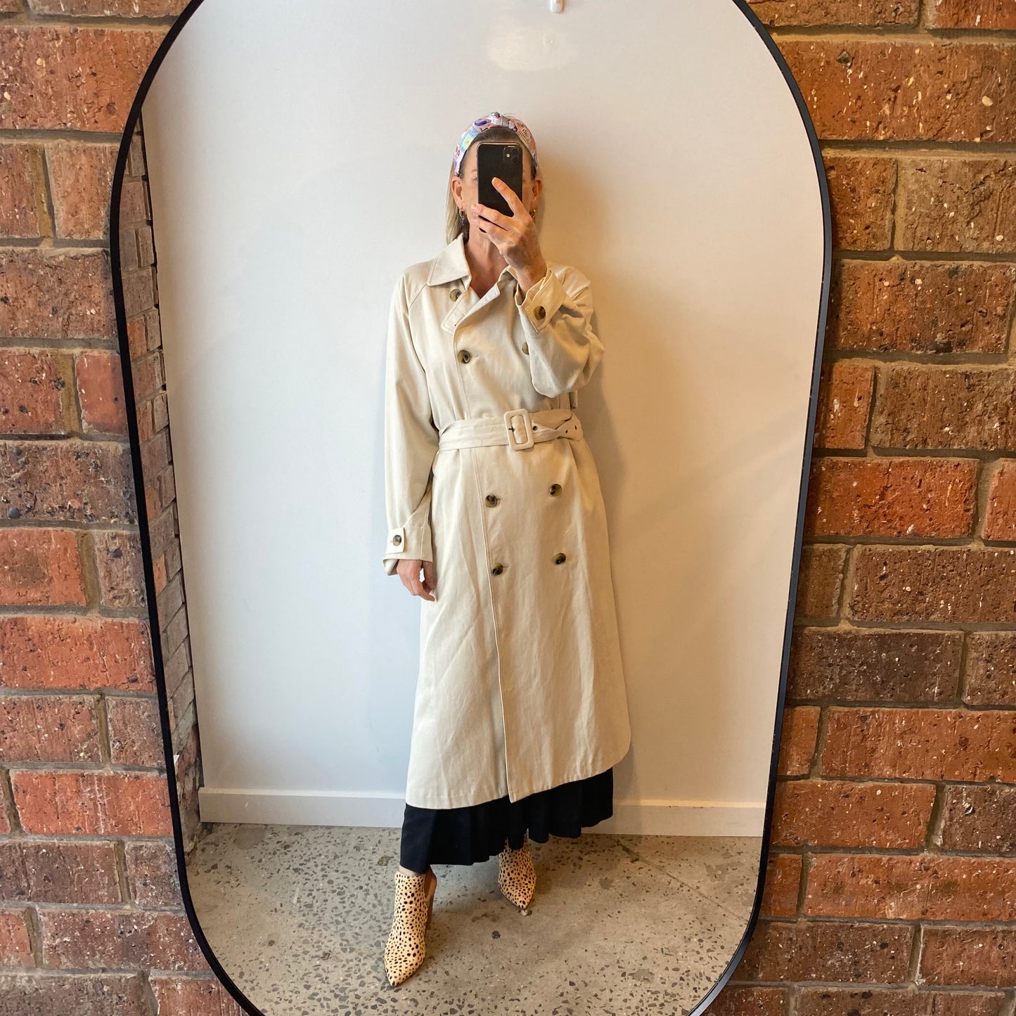 Pol Cream Trench Jacket - Size 12