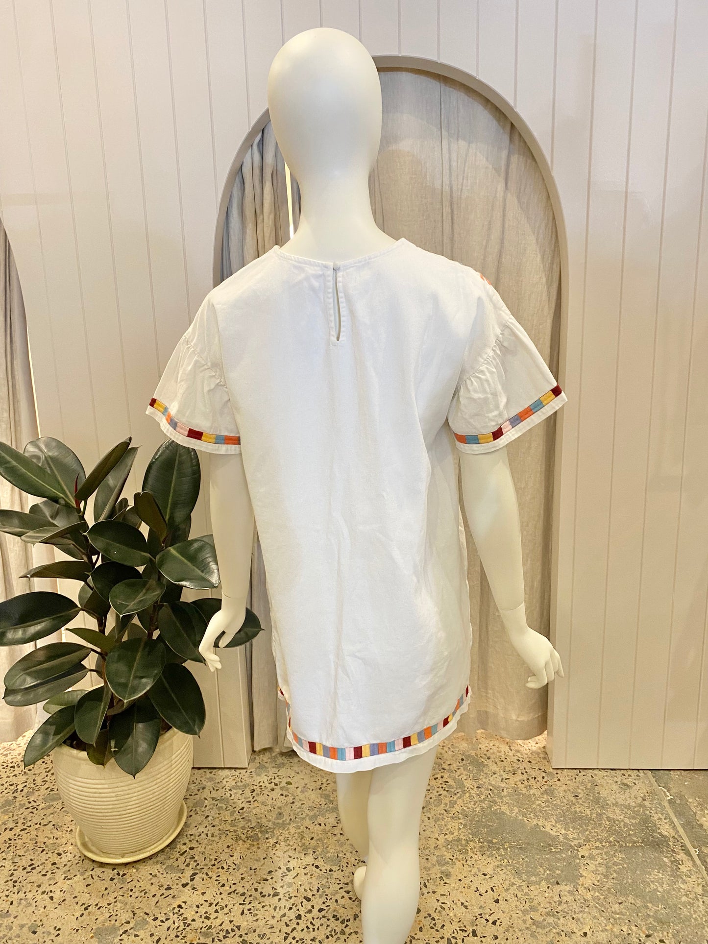 Sezane Kylie Embroidered Dress - Size 34 (au6/8)