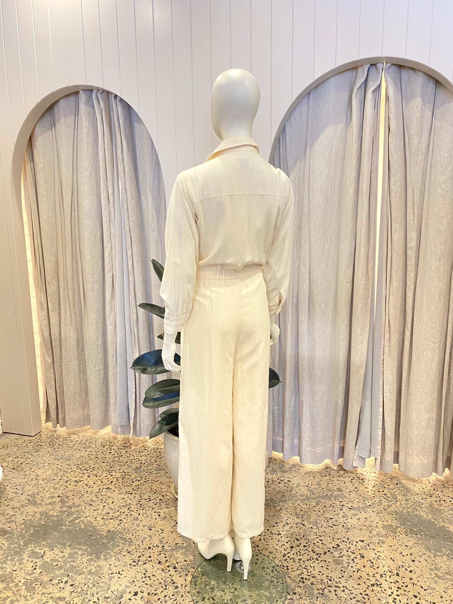 Dissh 'Lars' Cream Jumpsuit - Size 8