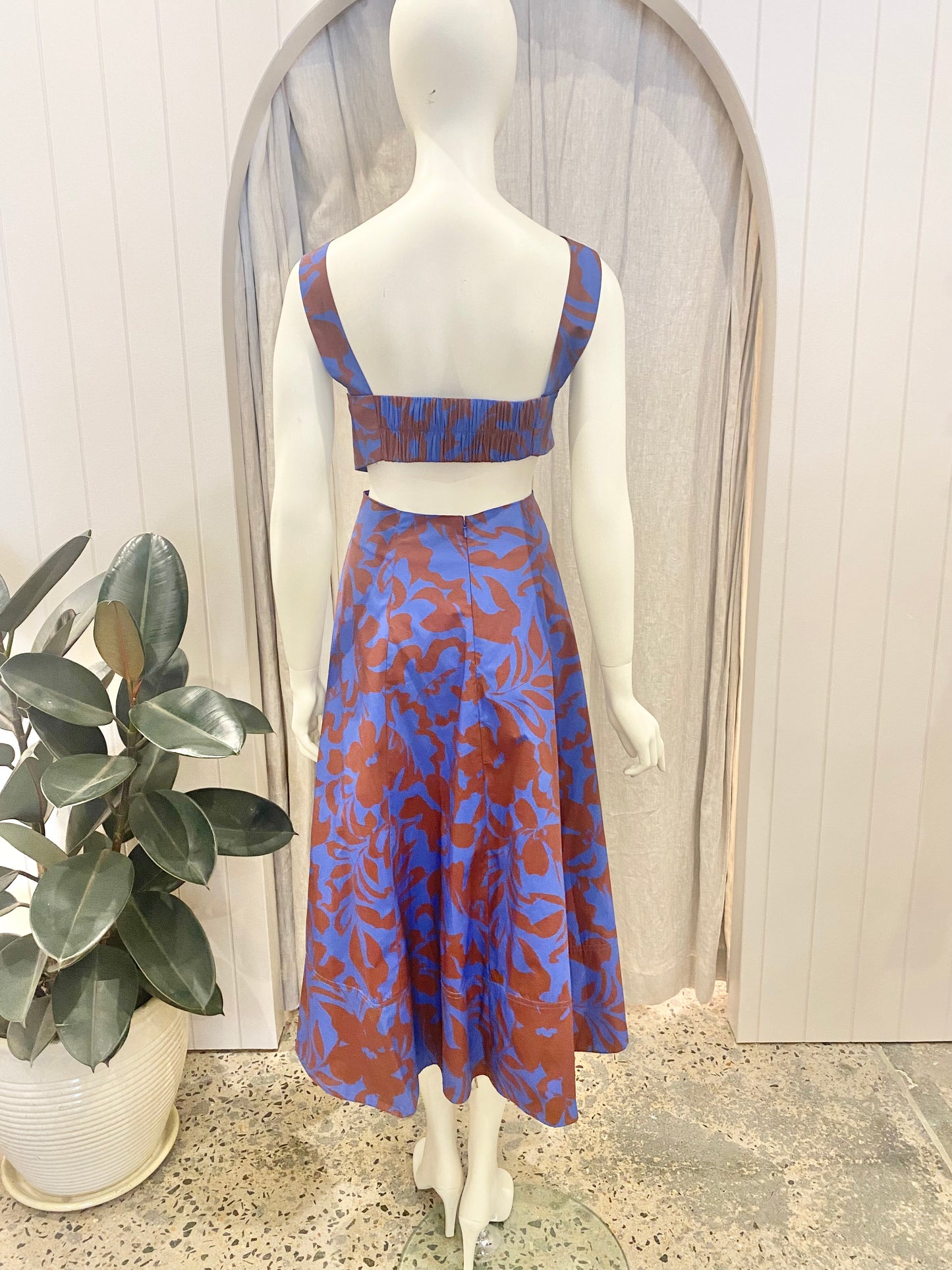 Shona Joy Catia Cut Out Midi Dress - Size 14