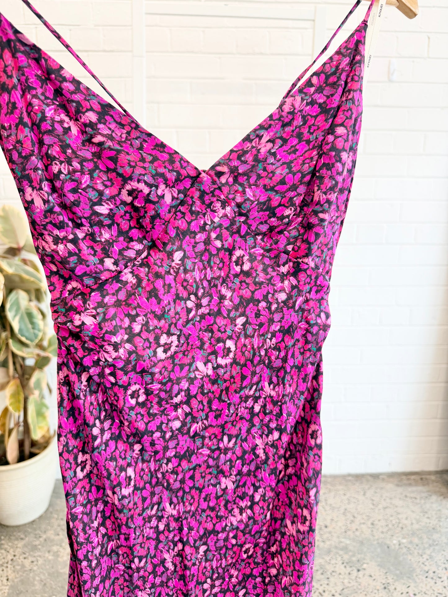 Kivari Magenta Imogen Slip Dress - Size 10