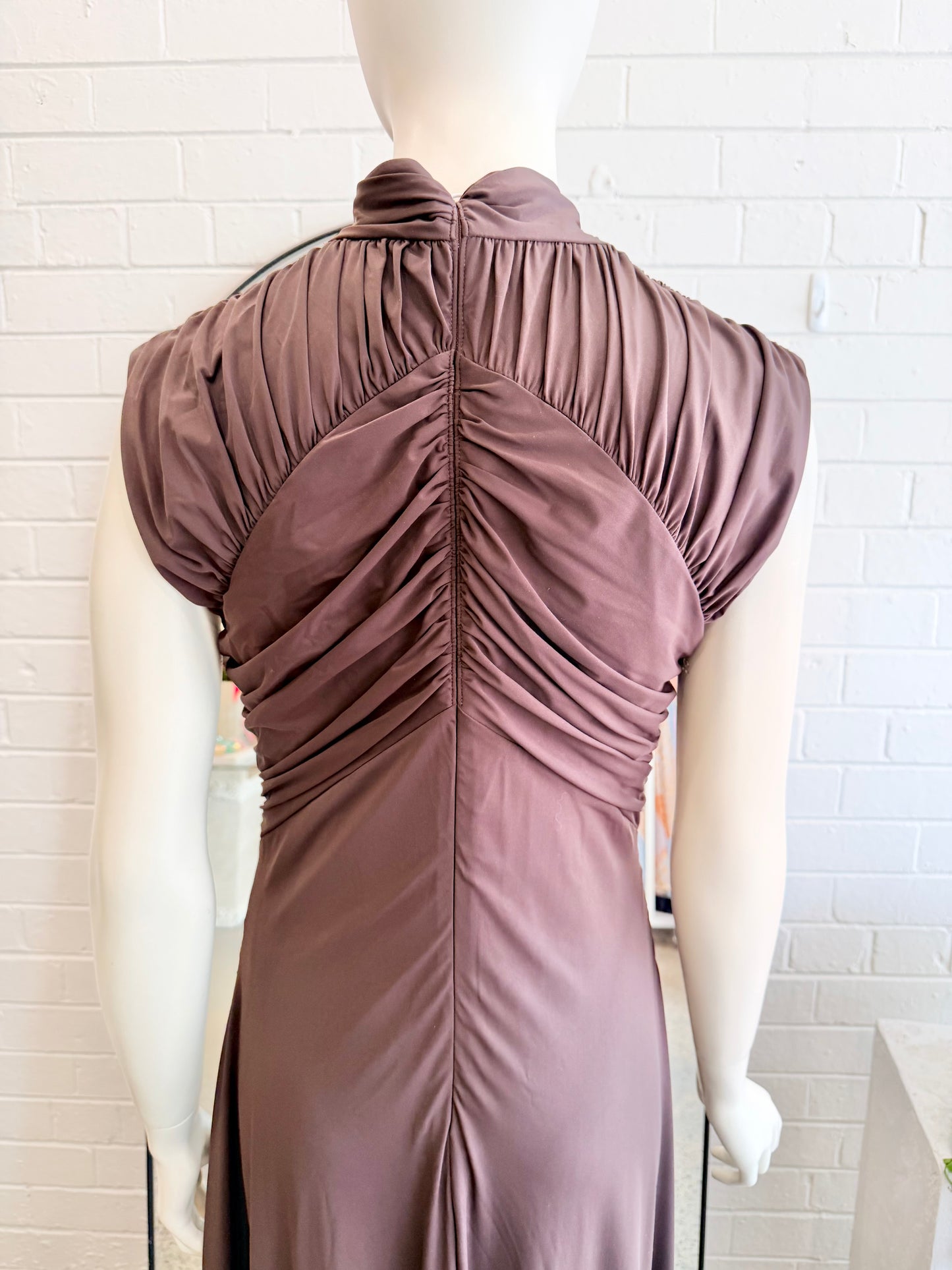 Rachel Gilbert 'Juniper' Gown in Chocolate - Size XL (14)