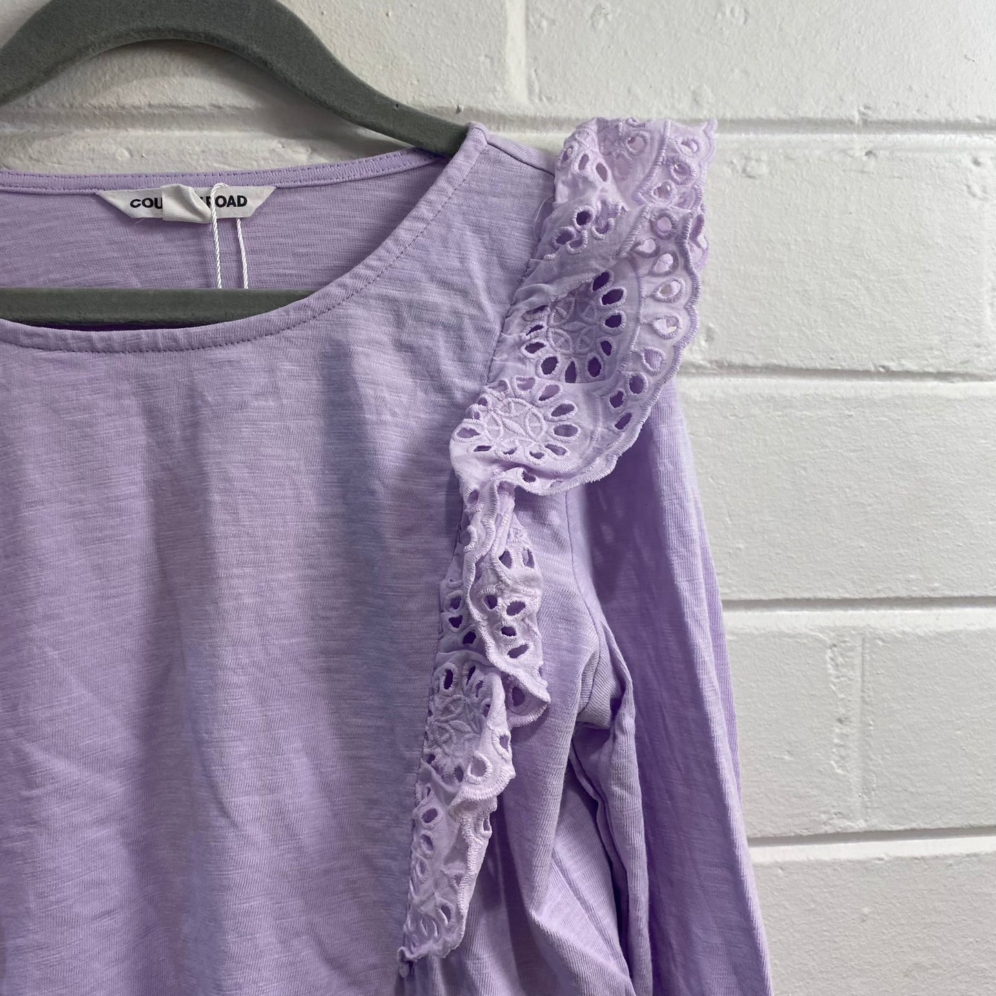 Country Road Lilac Ruffle Top - Size 10