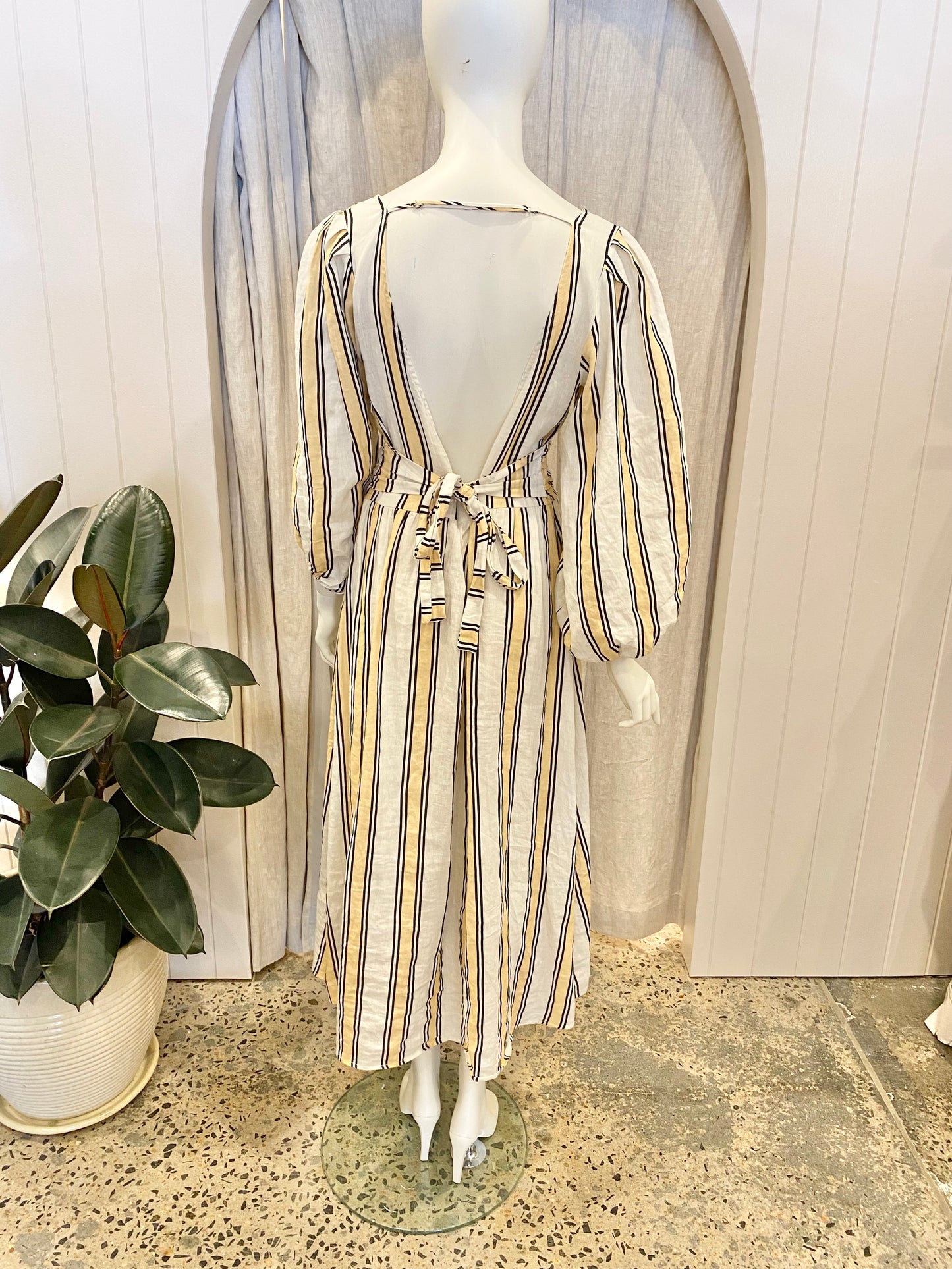 Vrg Girl Linen Midi Dress - Size 10