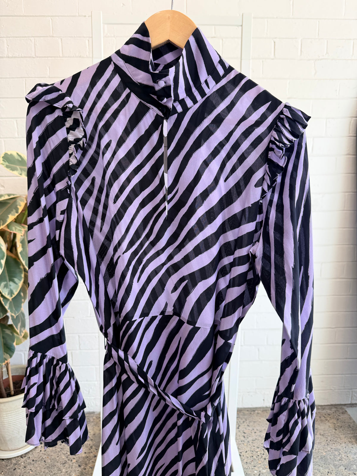 Husk Lavender Zebra Exotica Dress - Size 12