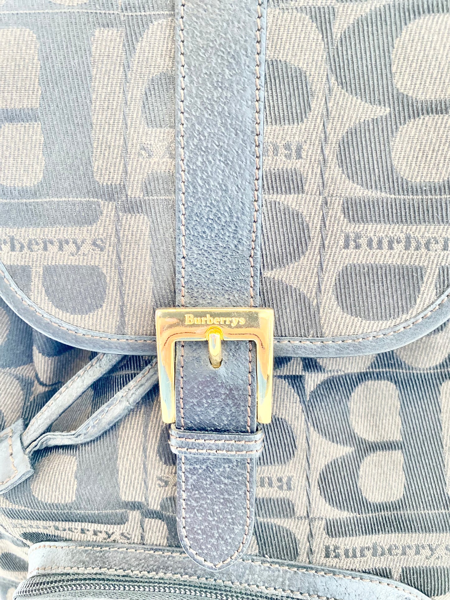 Burberry Canvas Monogram Backpack - Vintage circa 90’s