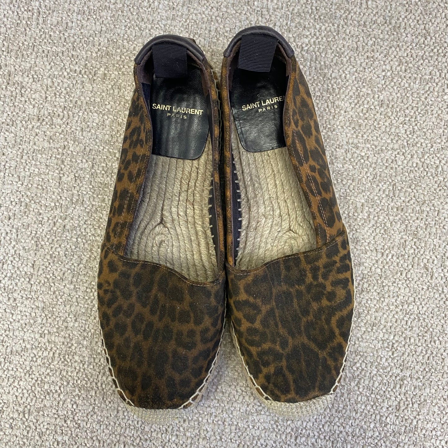 Saint Laurent Suede Espadrille in Leopard Print - Size 37