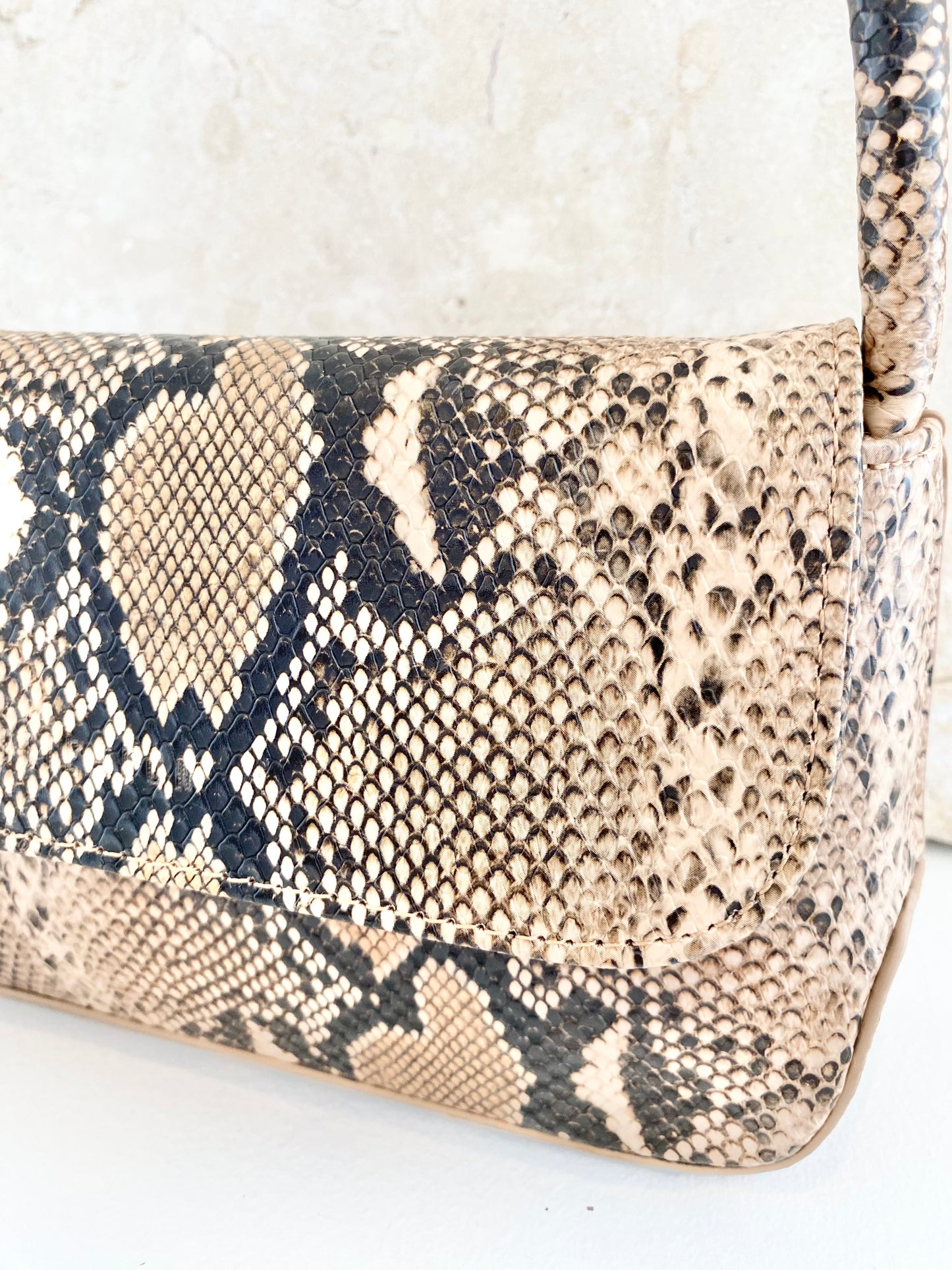 Brie Leon Mini Camille Bag in Python