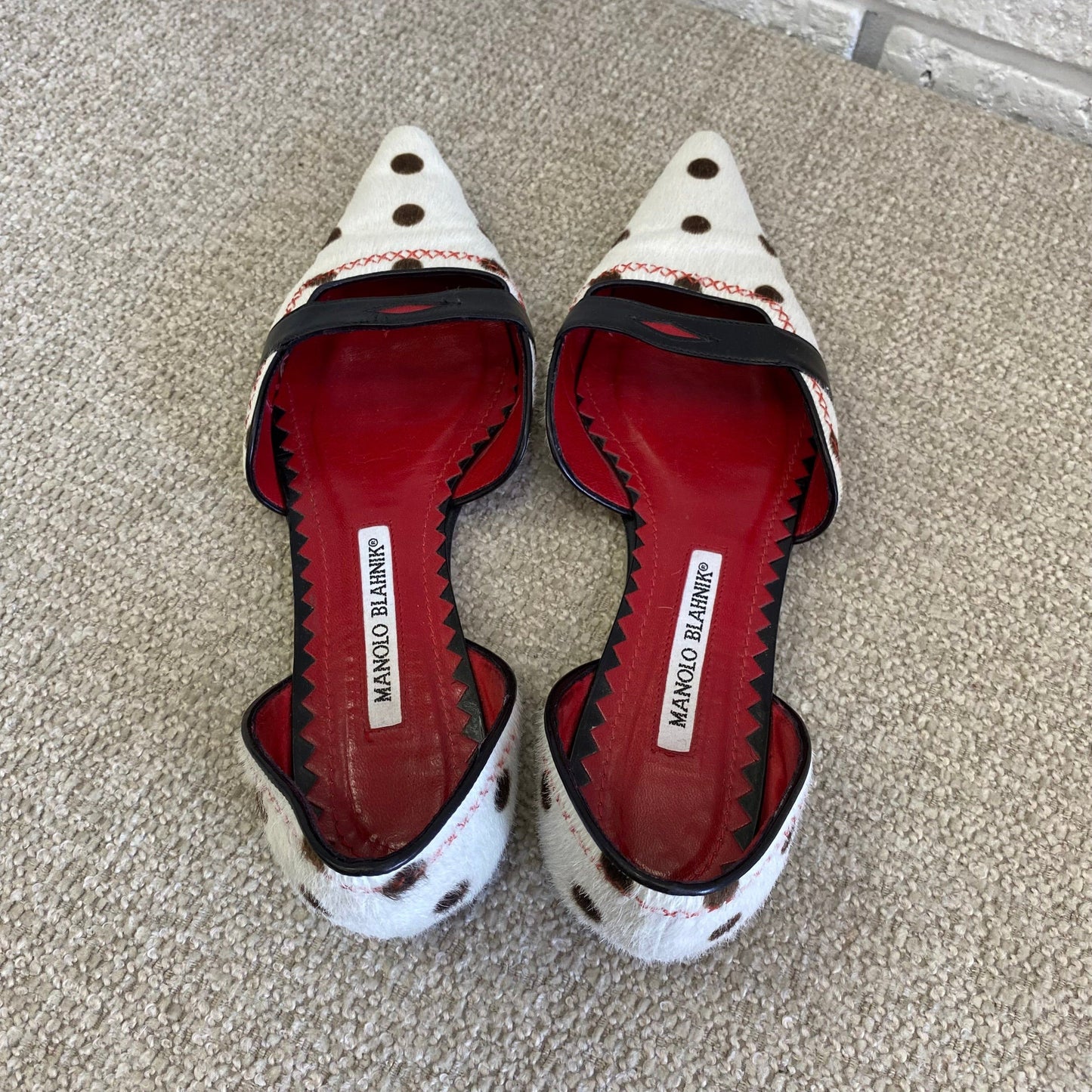 Manolo Blahnik Polka Dot Flats - Size 37