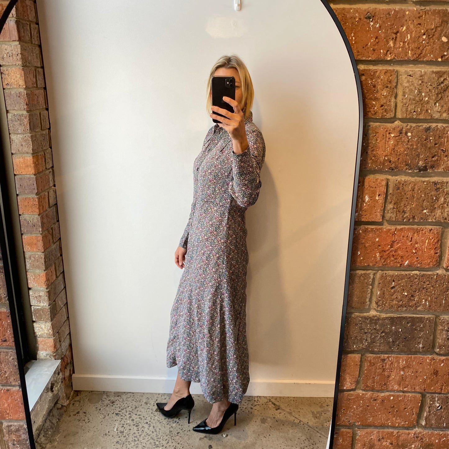 Ganni Relaxed Midi Dress in Moonlight Mauve - Size 38 (12/14)