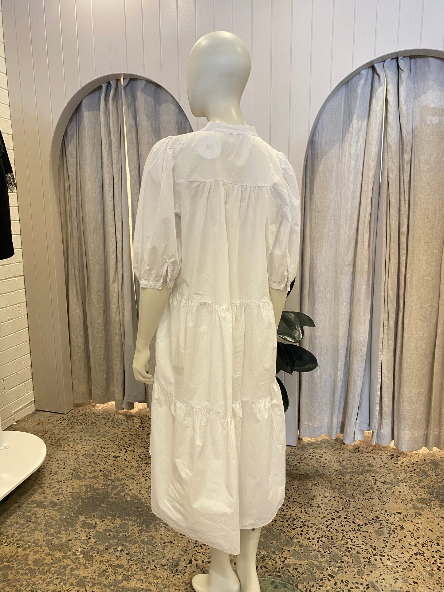 Zoe Kratzmann White Cotton Midi Dress - Size 1 (10)