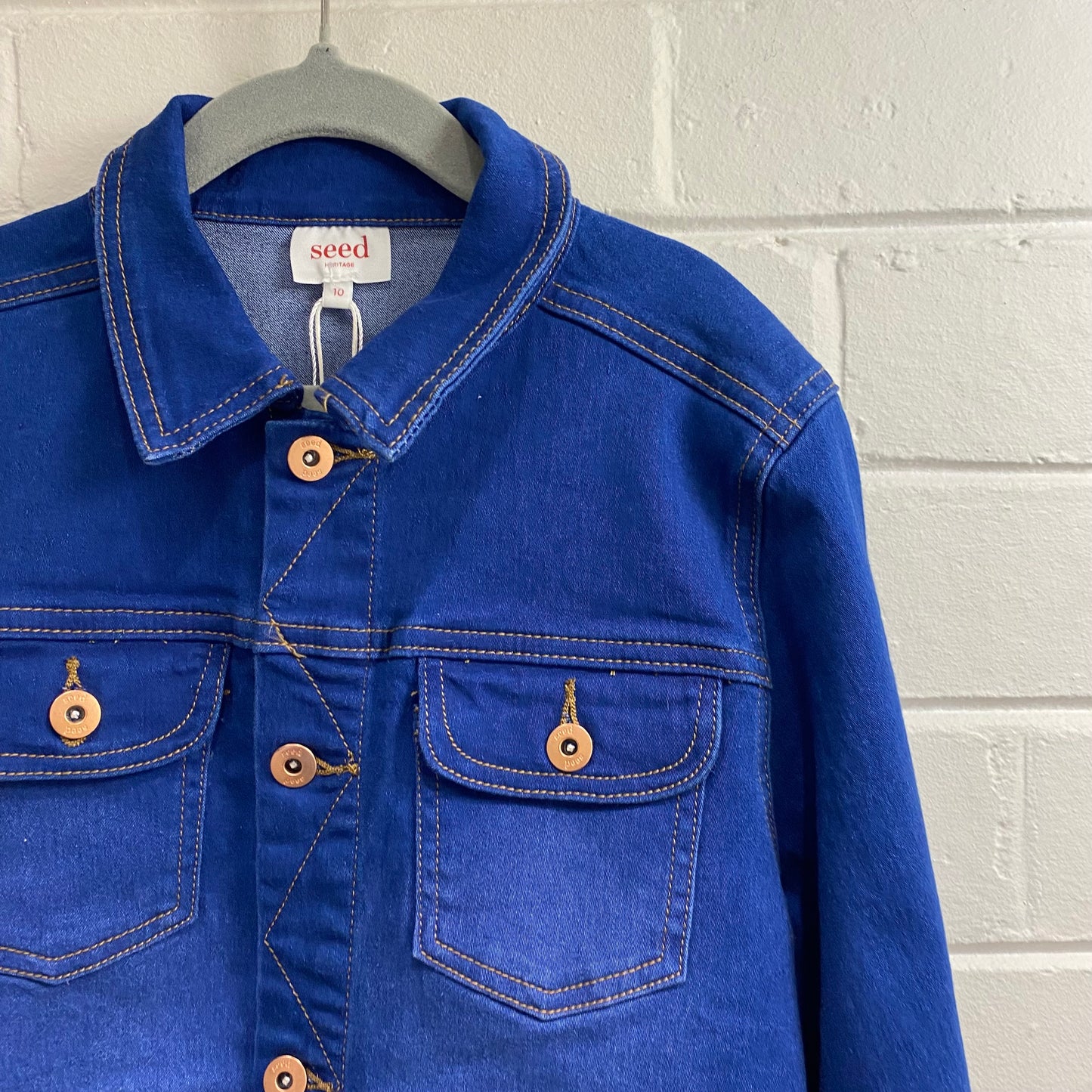 Seed Denim Shirt in Indigo - Size 10