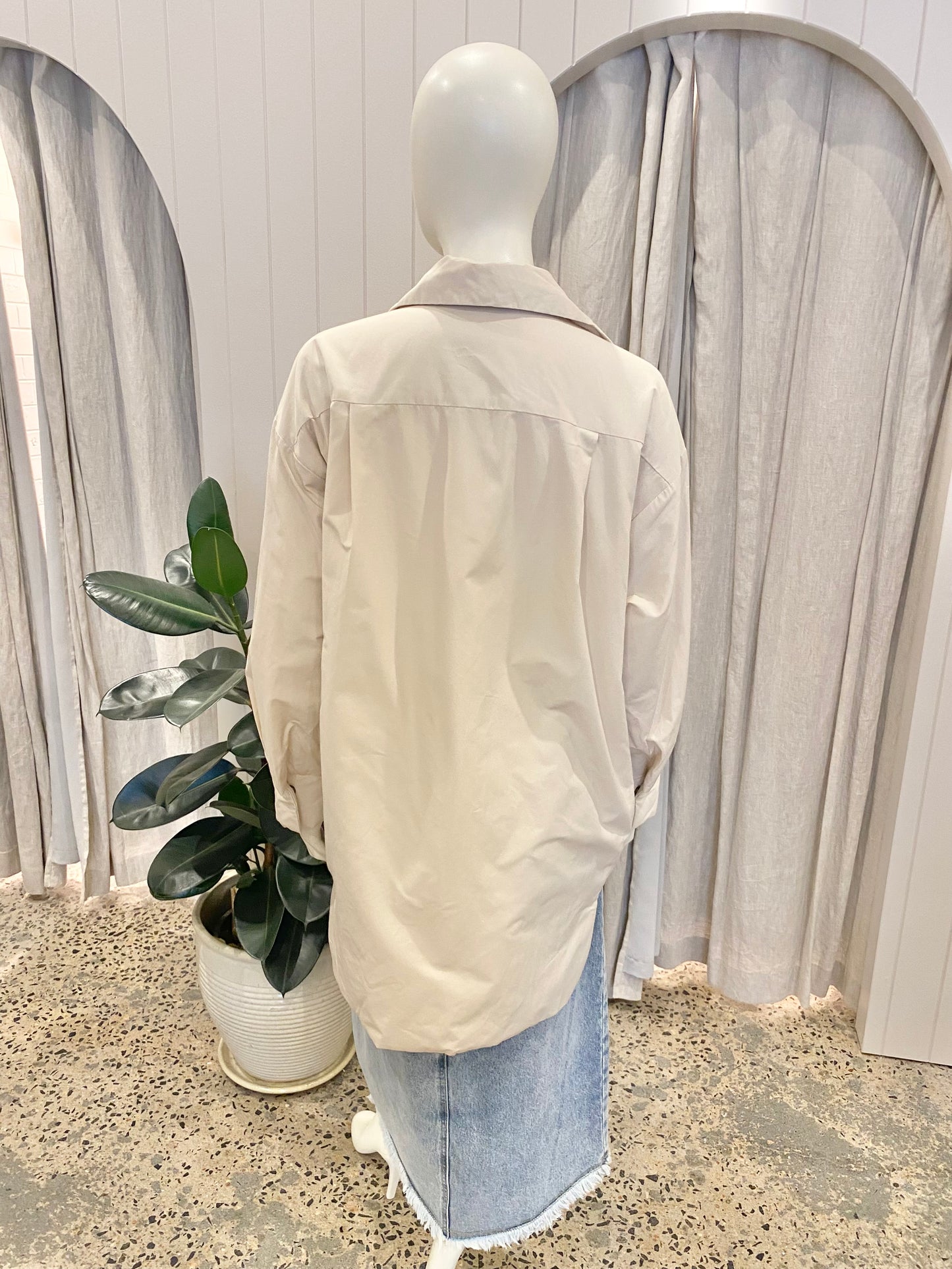 Rabens Saloner Rosabel Jacket in Off White - Size S/M (10/12)