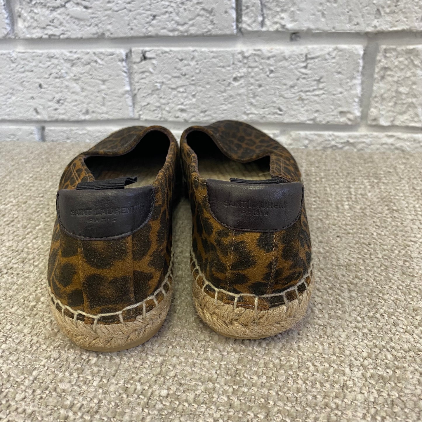Saint Laurent Suede Espadrille in Leopard Print - Size 37