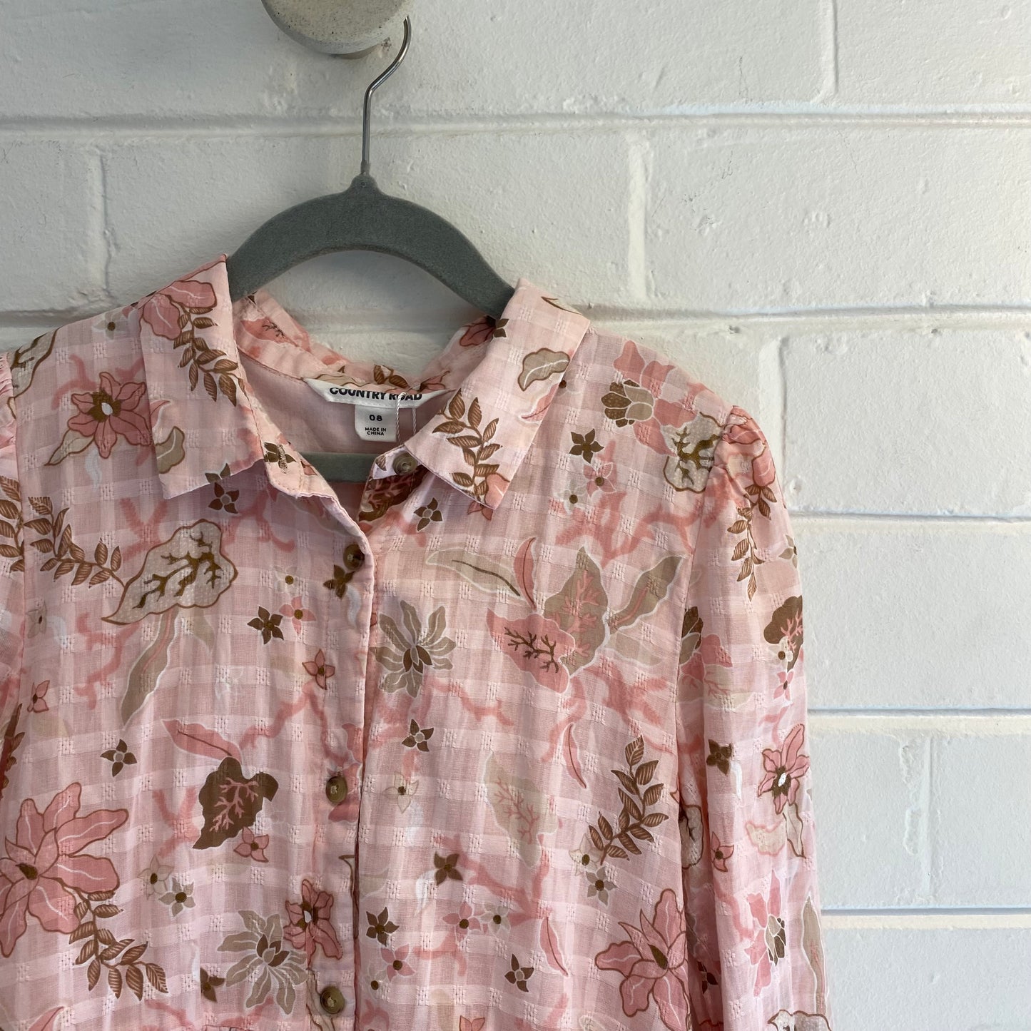 Country Road Pink Floral Dress - Size 8
