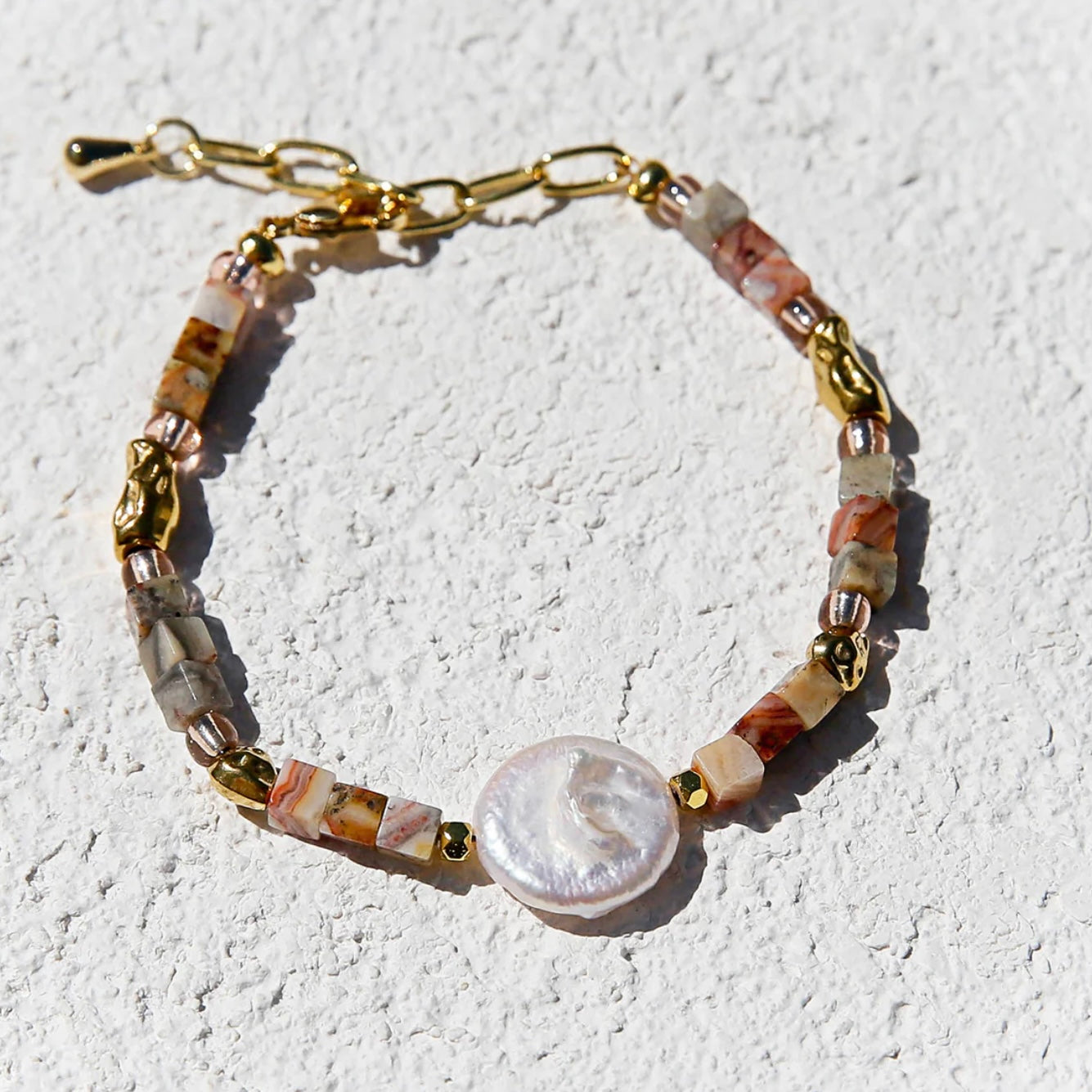 Kingston Jewellery Agate Pearl Bracelet