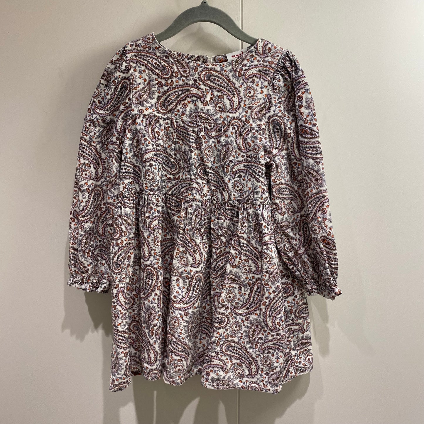 Seed Girls Paisley Corduroy Dress - Size 5