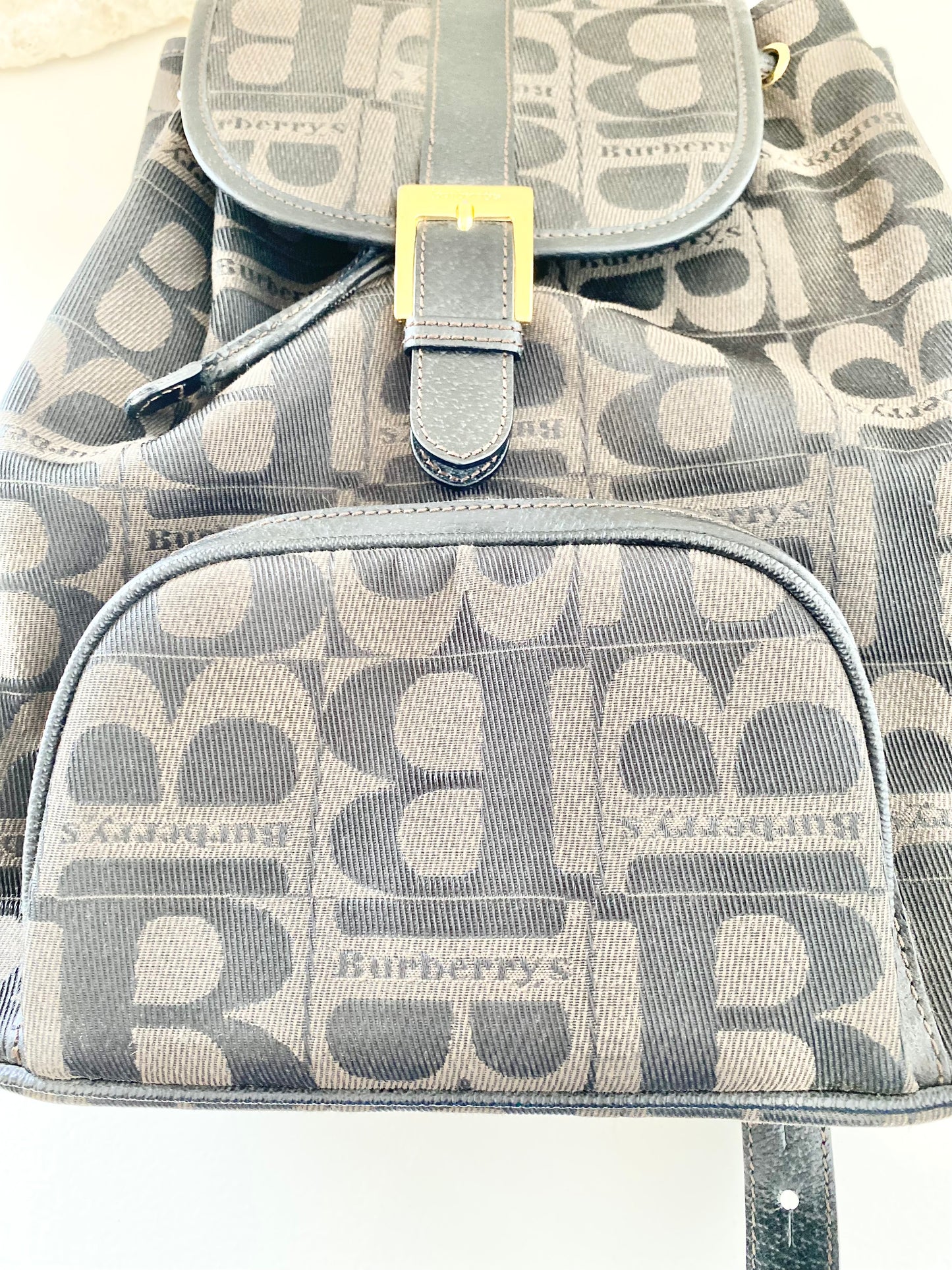 Burberry Canvas Monogram Backpack - Vintage circa 90’s