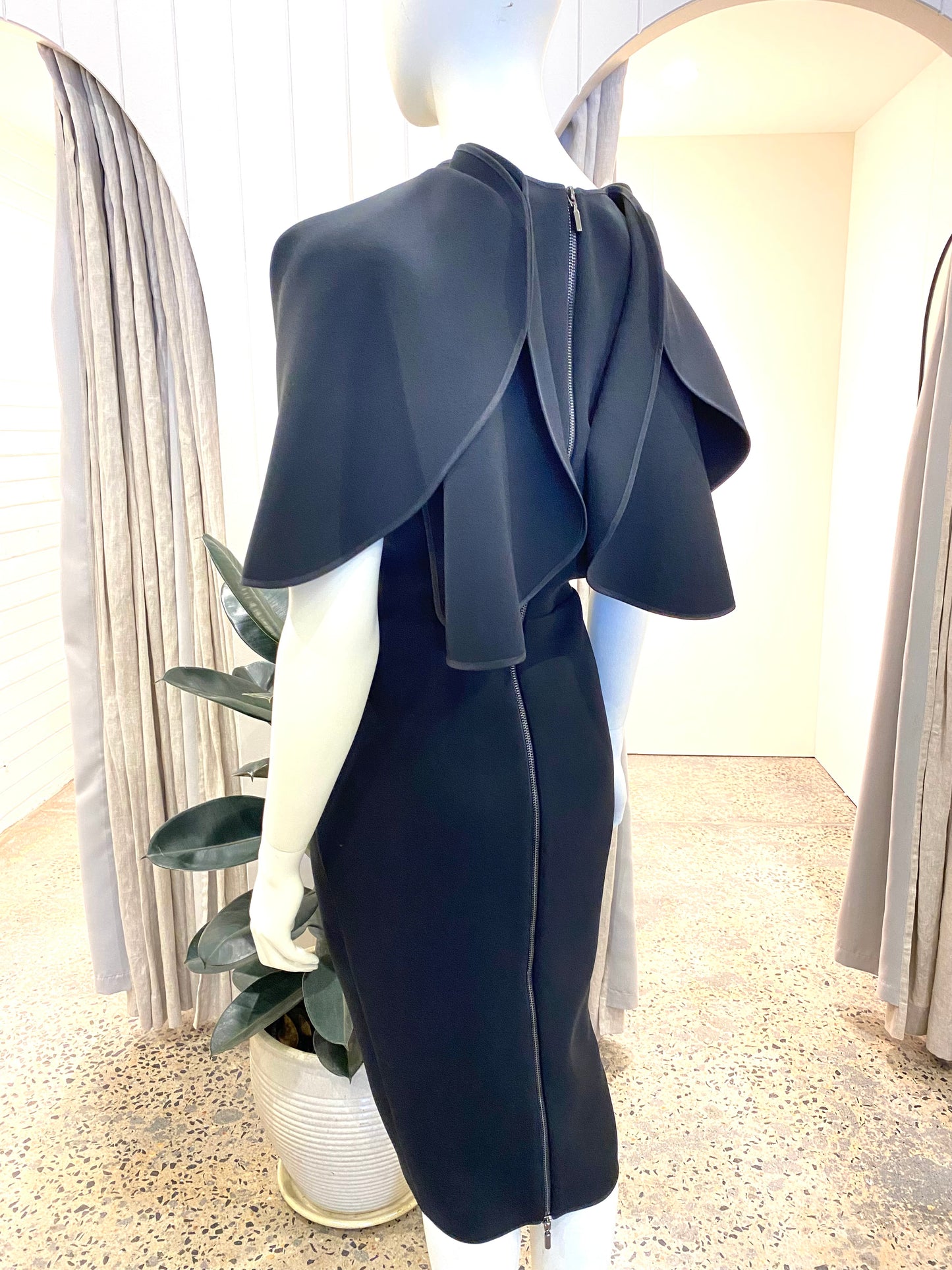 Maticevski Black Vowed Plunge Dress - Size 16