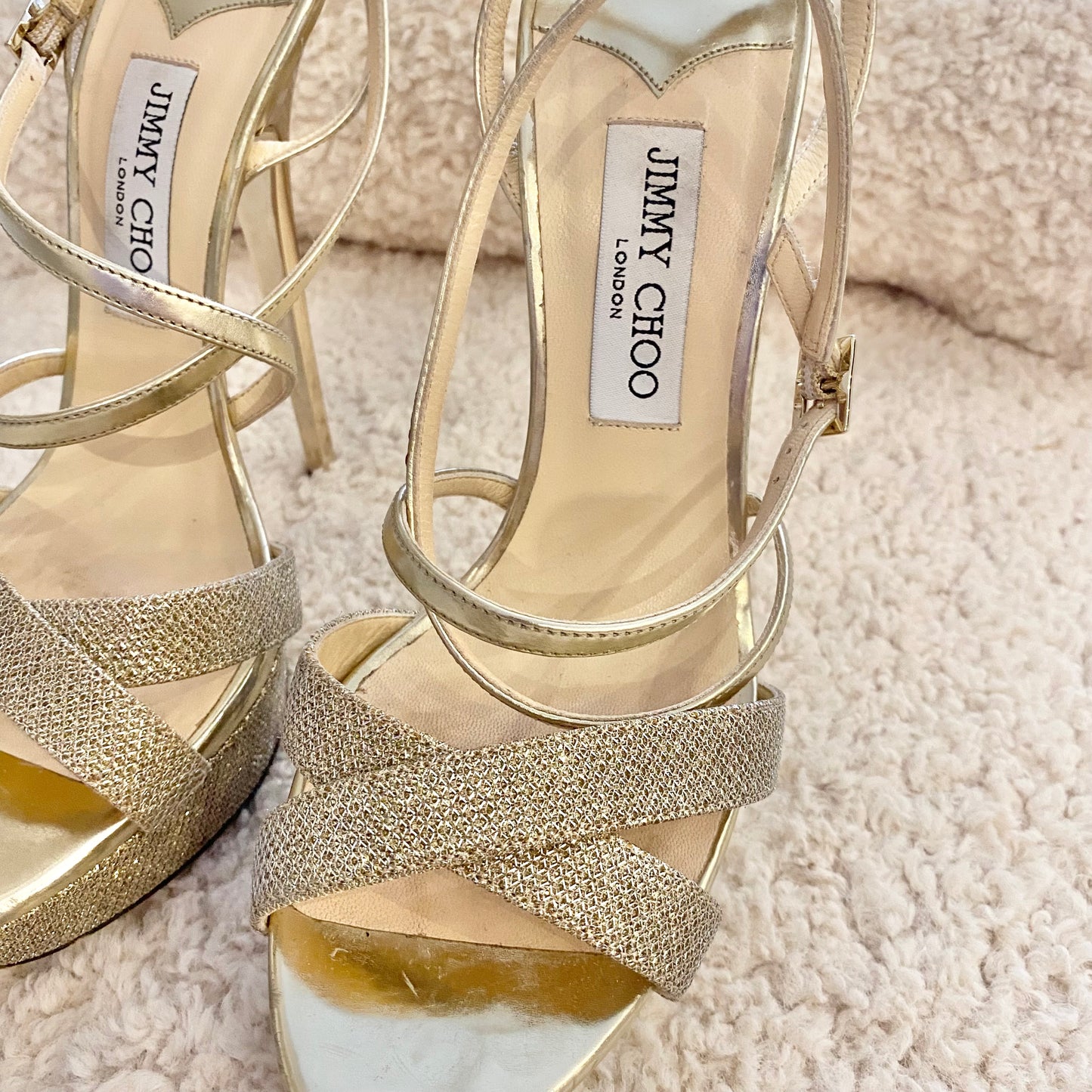 Jimmy Choo Lidee High Heel in Gold - Size 40