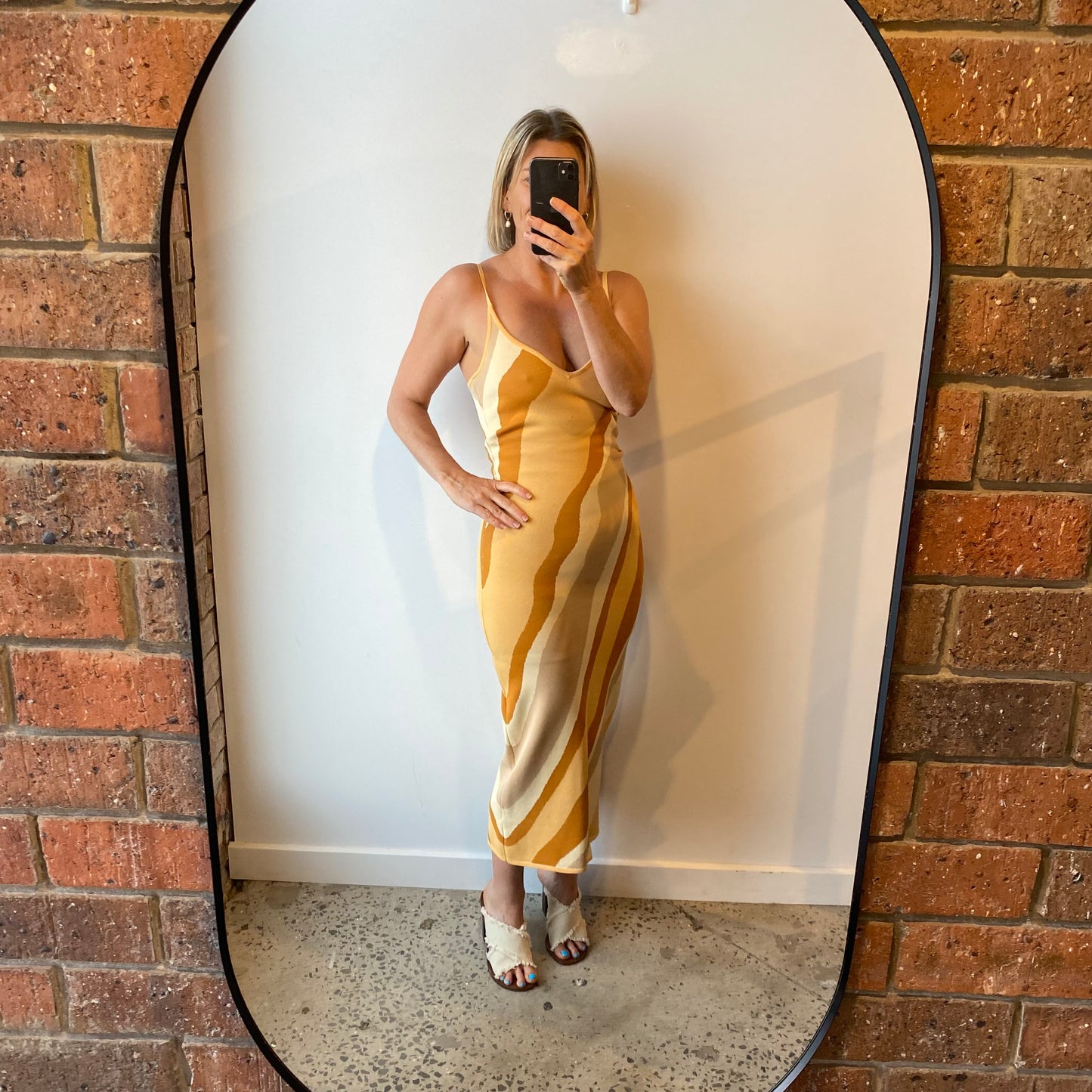 St Cloud Wave Knit Dress - Size M (10)