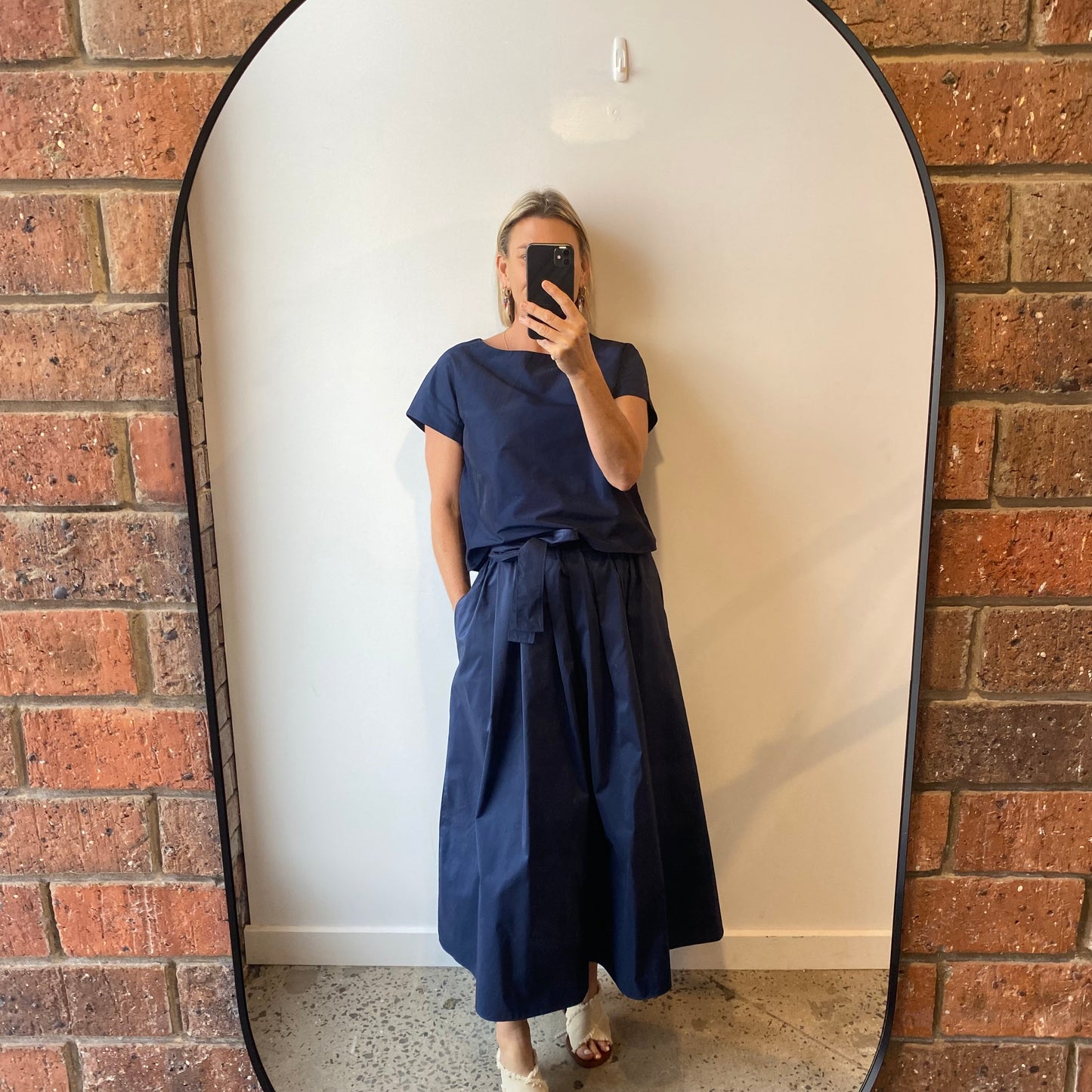 Max Mara 'Zarda' Co-Ord Set in Navy - Size 10/12