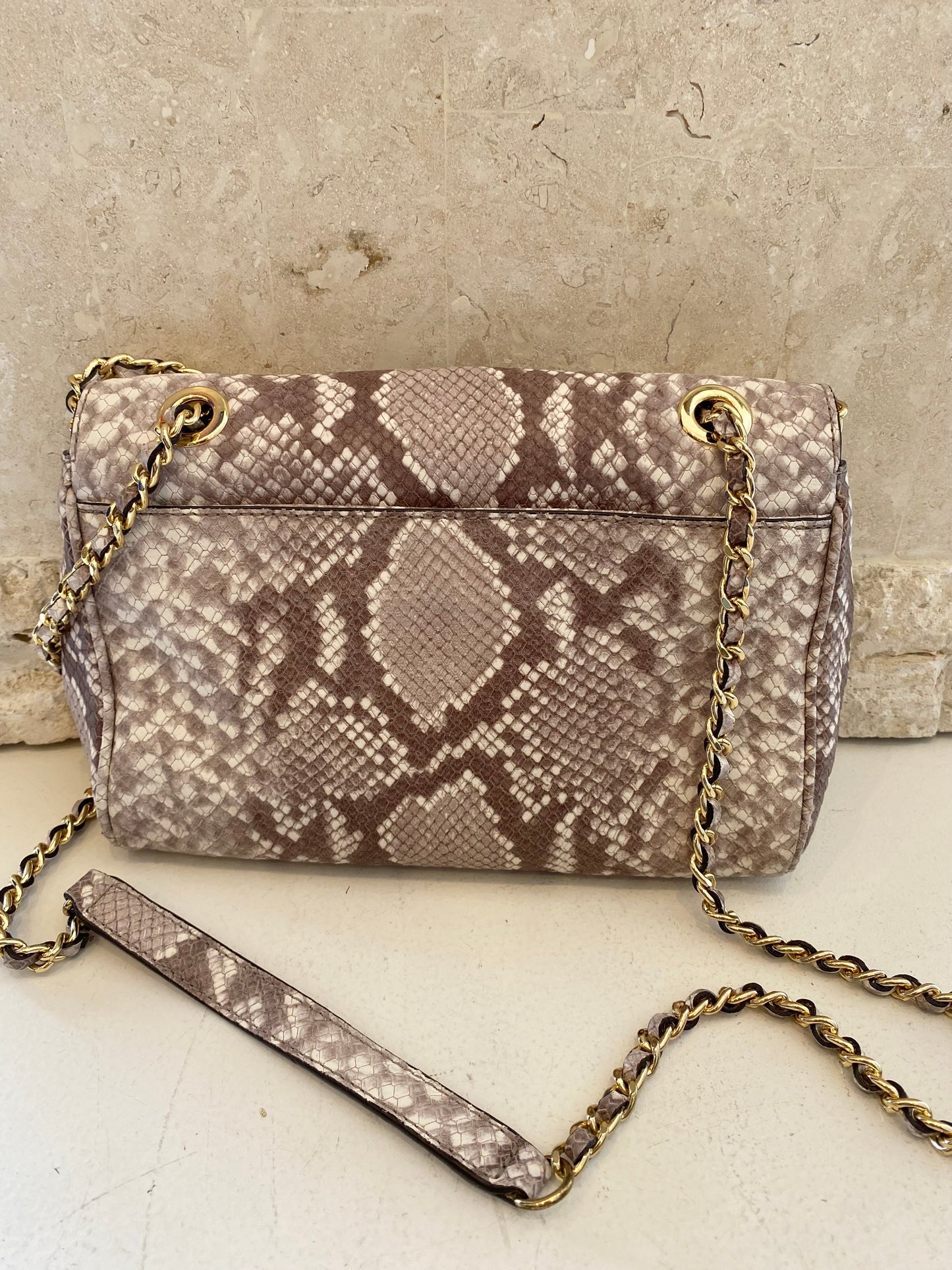 Michael Kors Snake Embossed Vivianne Shoulder Bag