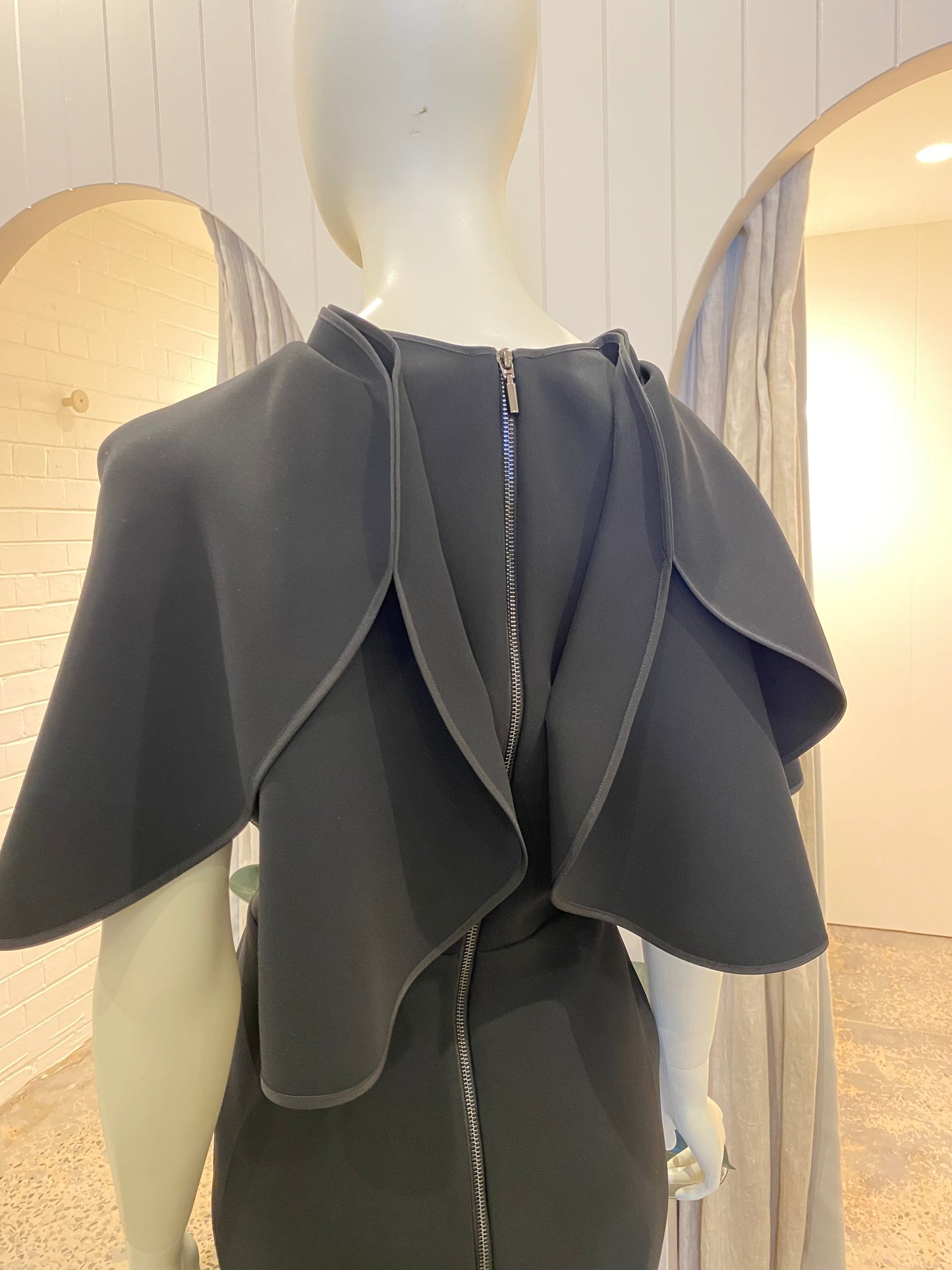 Maticevski Black Vowed Plunge Dress - Size 16