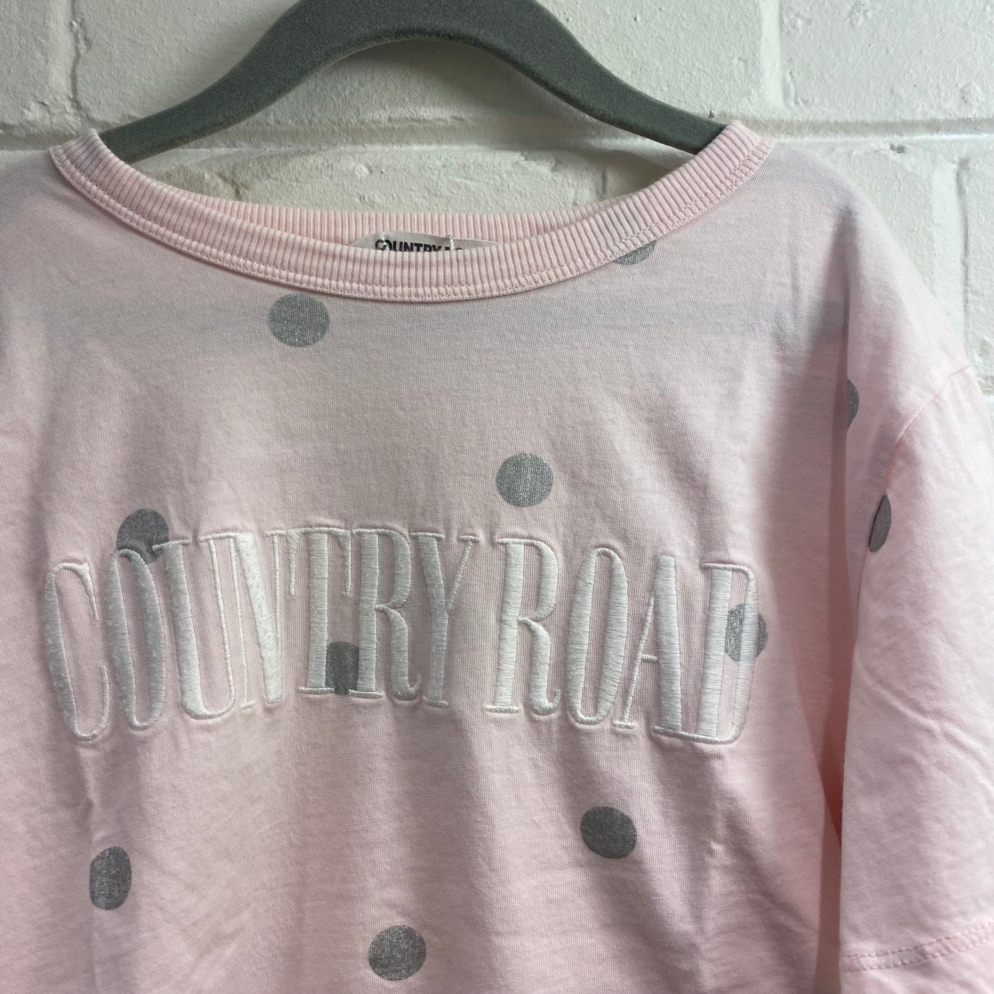 Country Road Pink Polka Dot Tee - Size 10