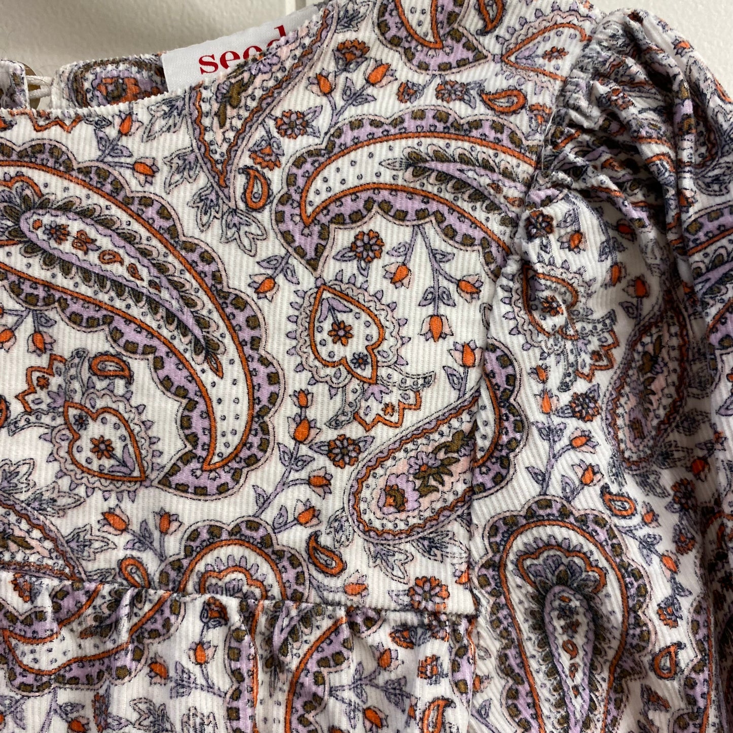 Seed Girls Paisley Corduroy Dress - Size 5