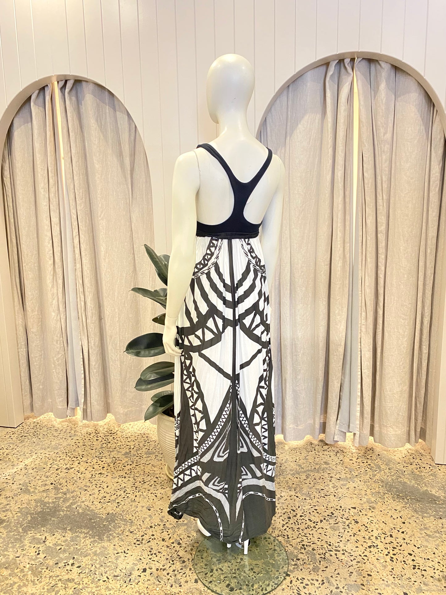 Sass and Bide Black Tank Maxi Dress - Size 8
