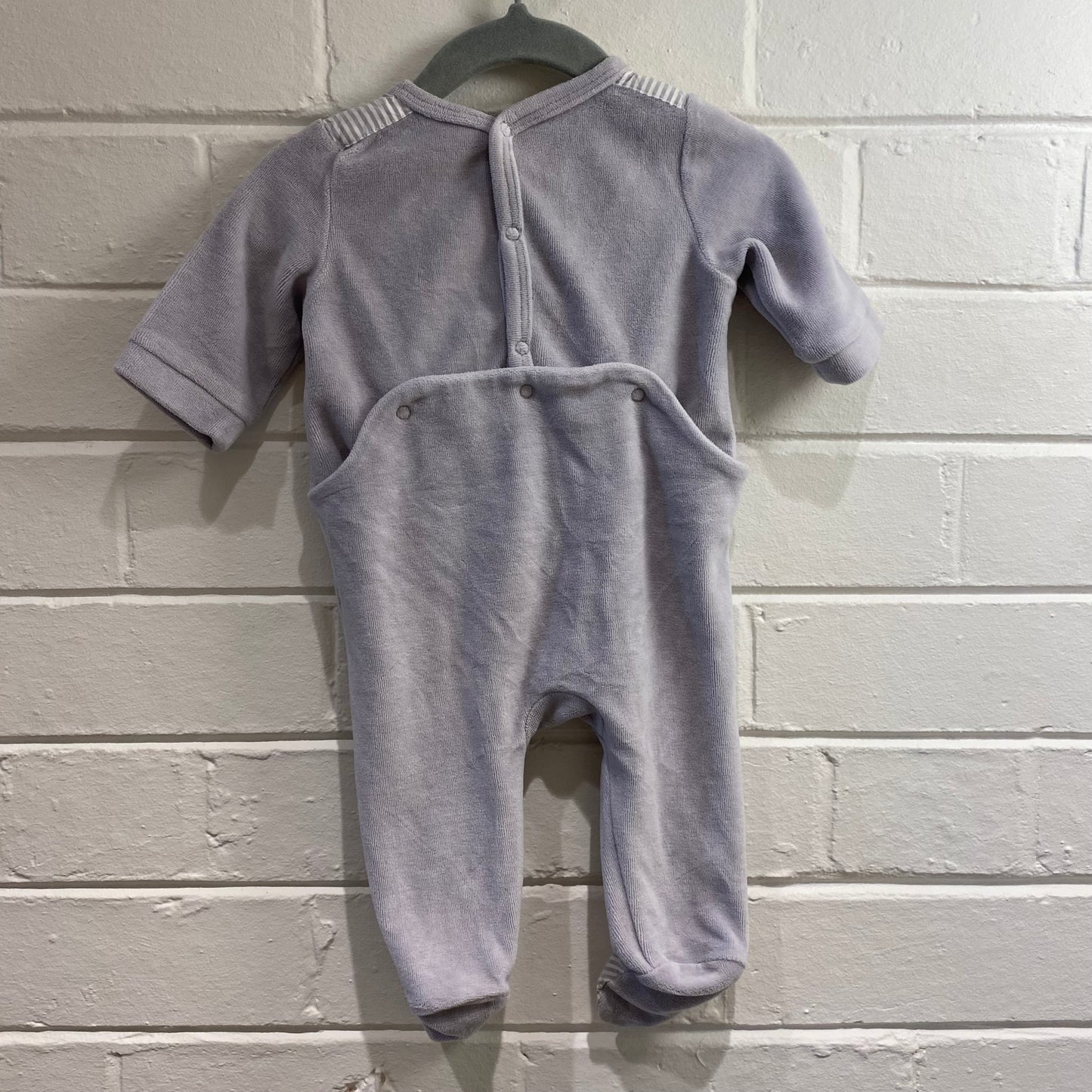 Jacadi lilac velvet onesie - size 3 m
