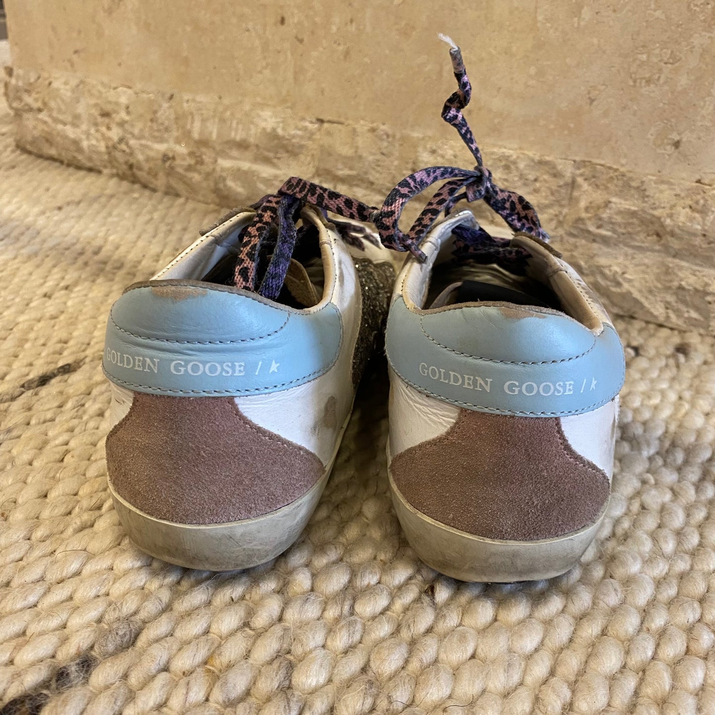 Golden Goose Silver Sparkle Super Star - Size 38